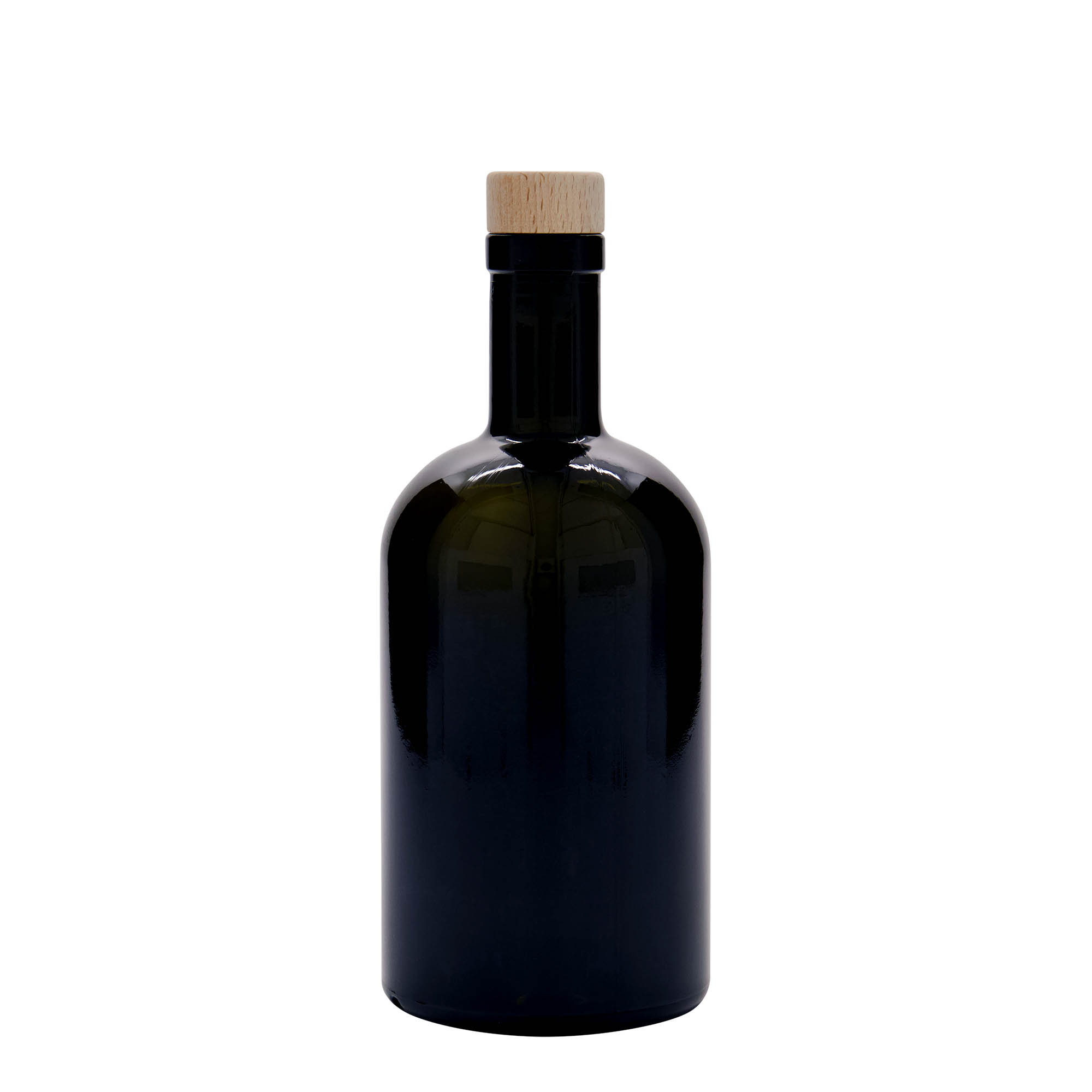 500 ml γυάλινο μπουκάλι 'Farmacia', παλαιωμένο πράσινο, στόμιο: φελλός