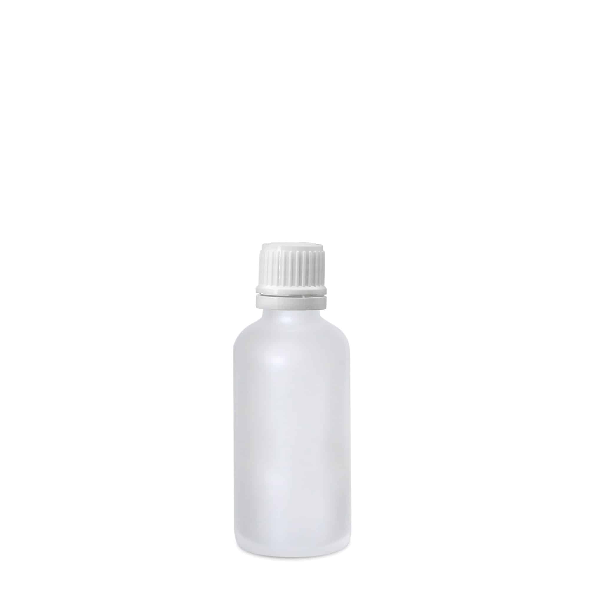 50 ml φαρμακευτικό μπουκάλι, γυαλί, καφέ ματ, στόμιο: DIN 18
