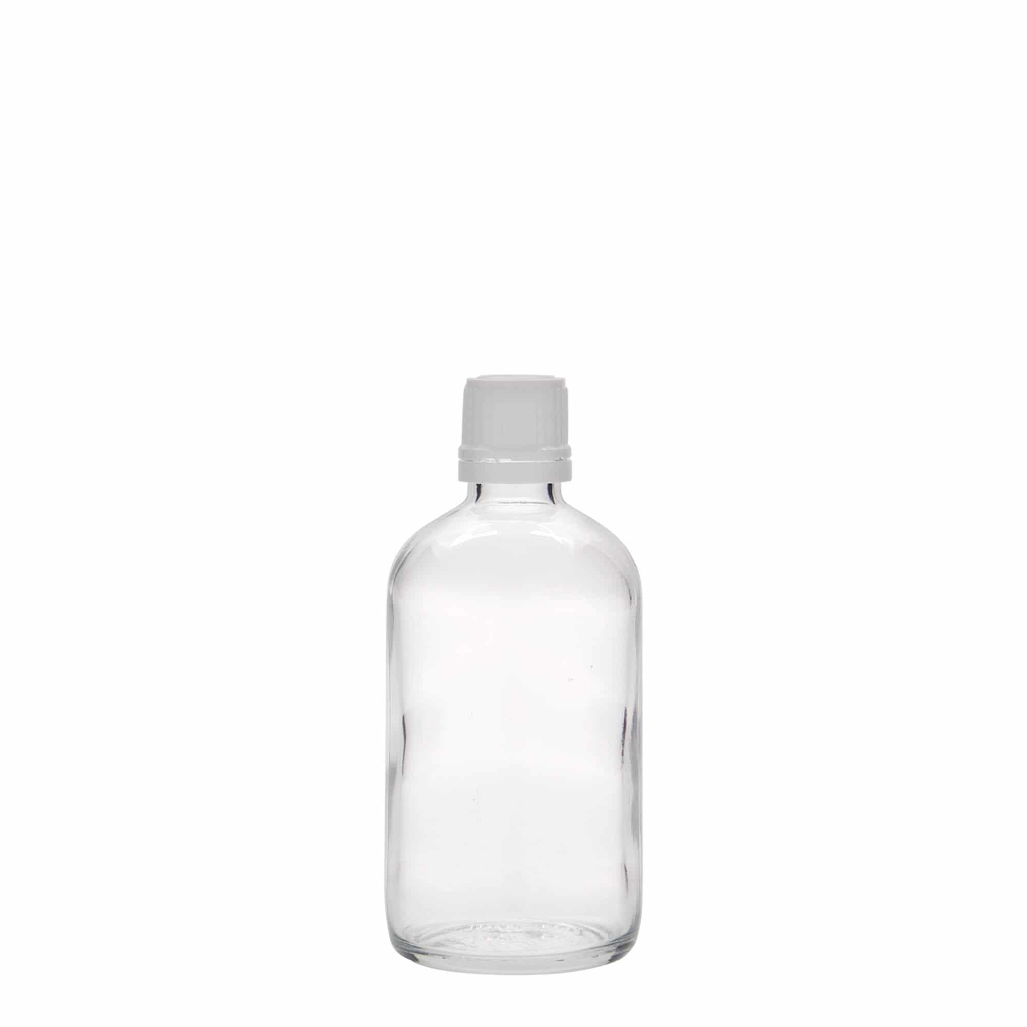 100 ml φιαλίδιο φαρμάκου, γυάλινο, στόμιο: DIN 18
