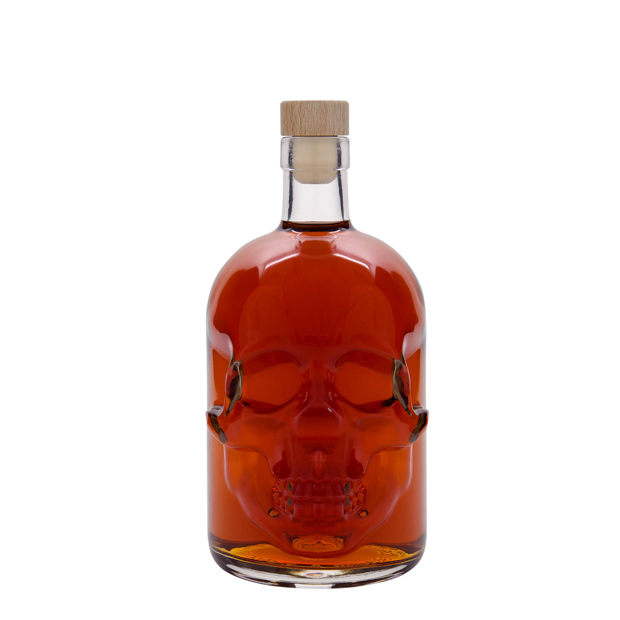 700 ml γυάλινο μπουκάλι 'Κρανίο', στόμιο: φελλός