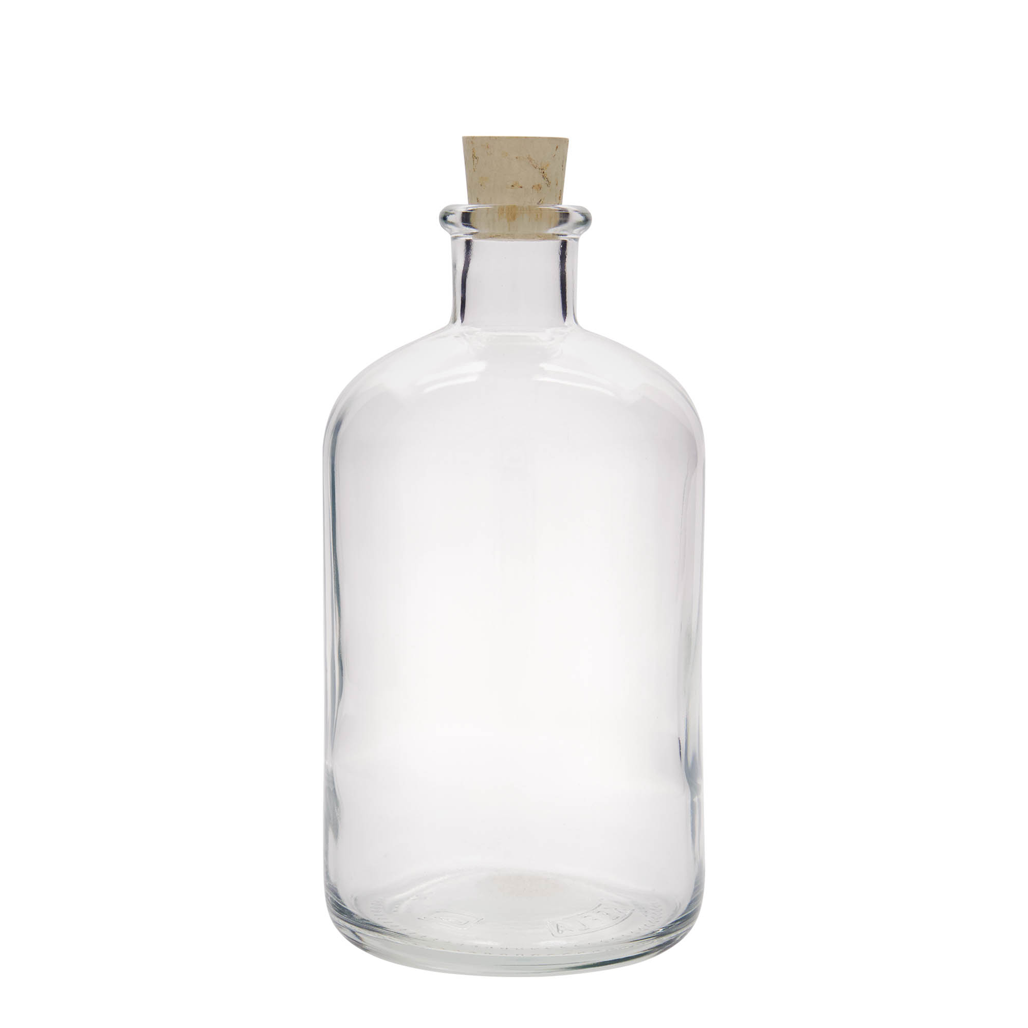 1.000 ml γυάλινο μπουκάλι φαρμακοποιού, στόμιο: φελλός