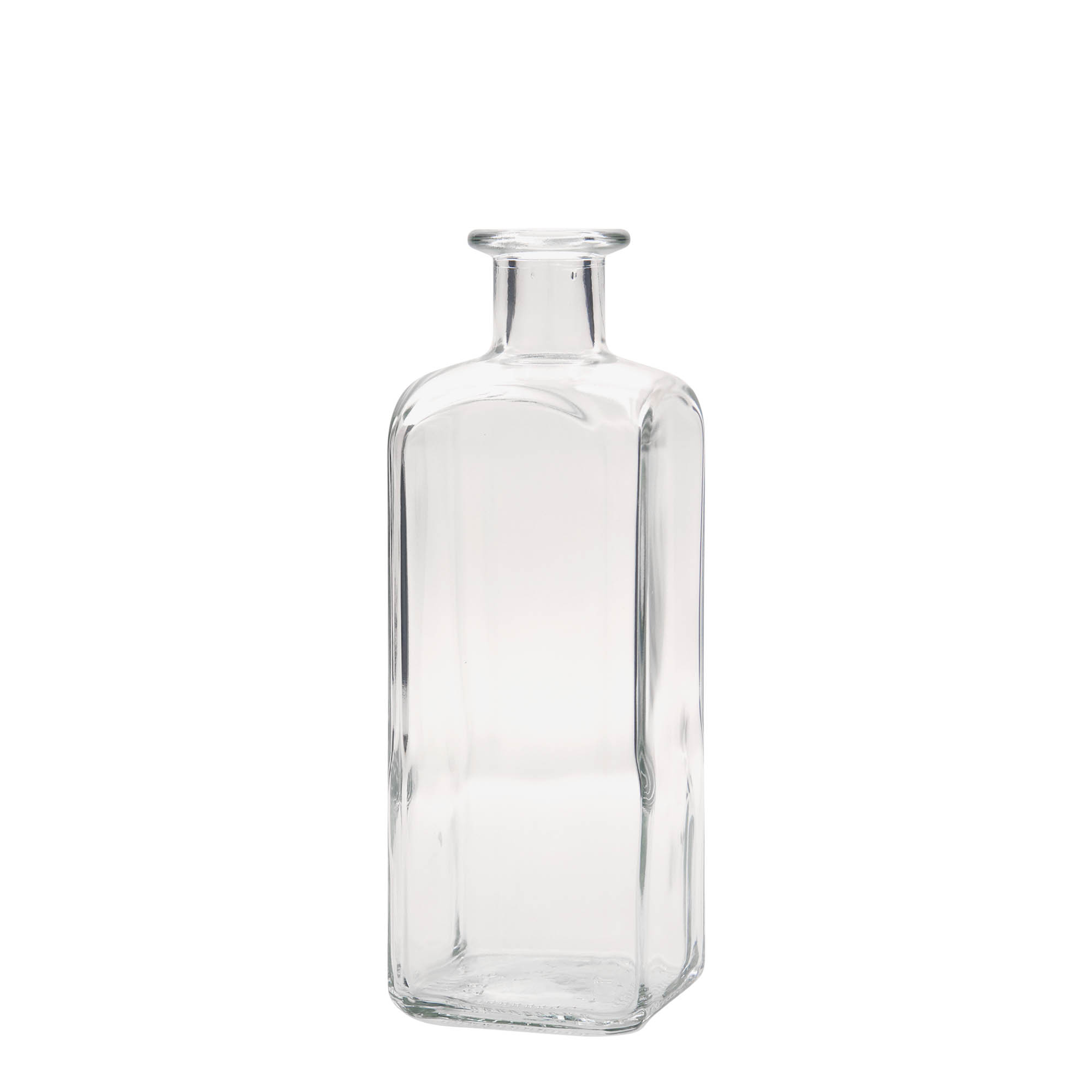 500 ml γυάλινο μπουκάλι Apotheker Carré, τετράγωνο, στόμιο: φελλός