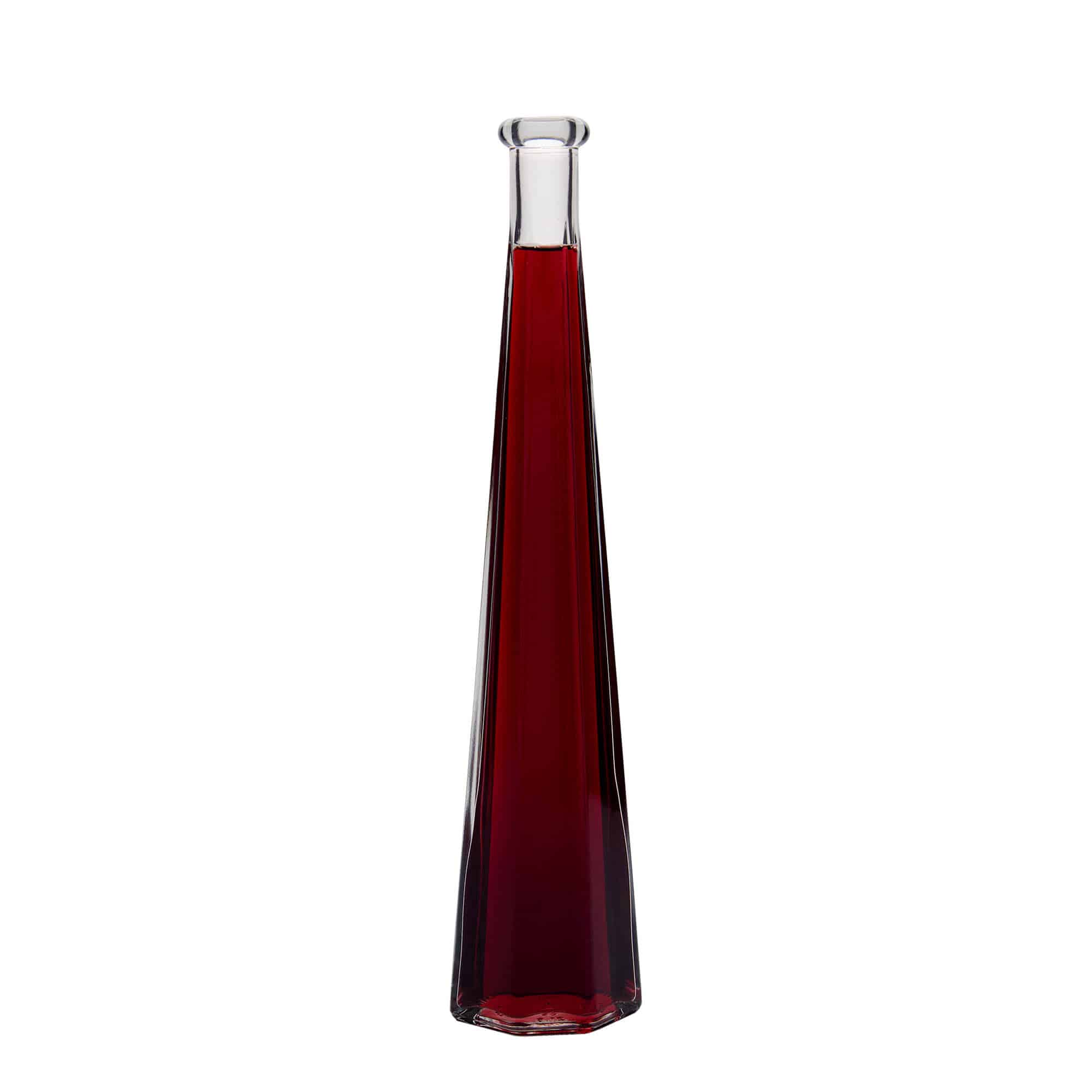 200 ml γυάλινο μπουκάλι 'Dama Sexta', εξάγωνο, στόμιο: φελλός