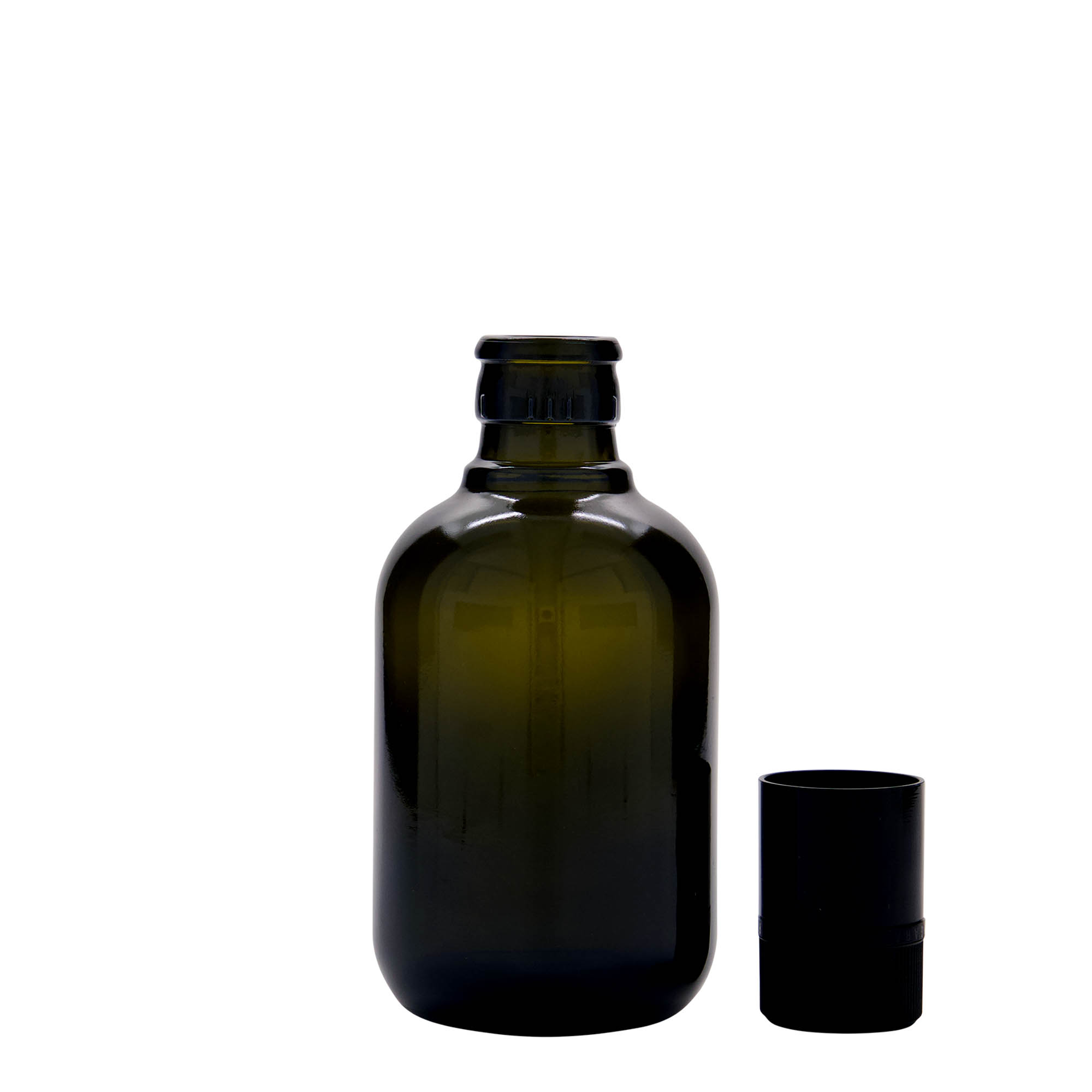 250 ml μπουκάλι ξύδι/λάδι 'Biolio', γυαλί, αντιβέρο πράσινο, στόμιο: DOP