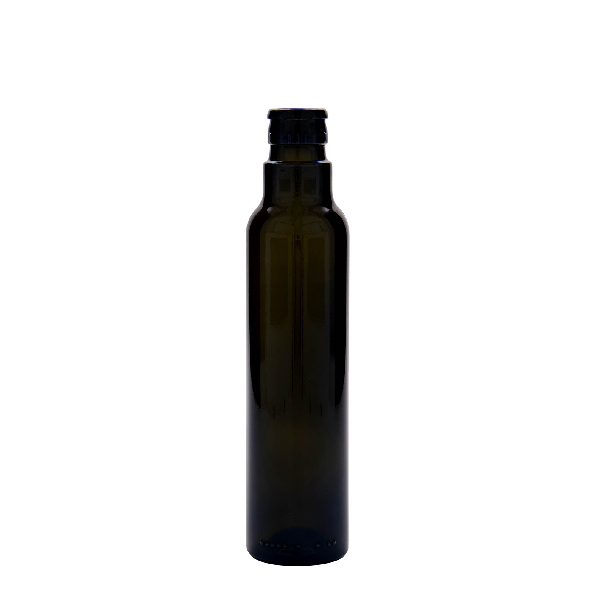 250 ml μπουκάλι ξυδιού/λαδιού 'Willy New', γυαλί, παλαιωμένο πράσινο, στόμιο: DOP