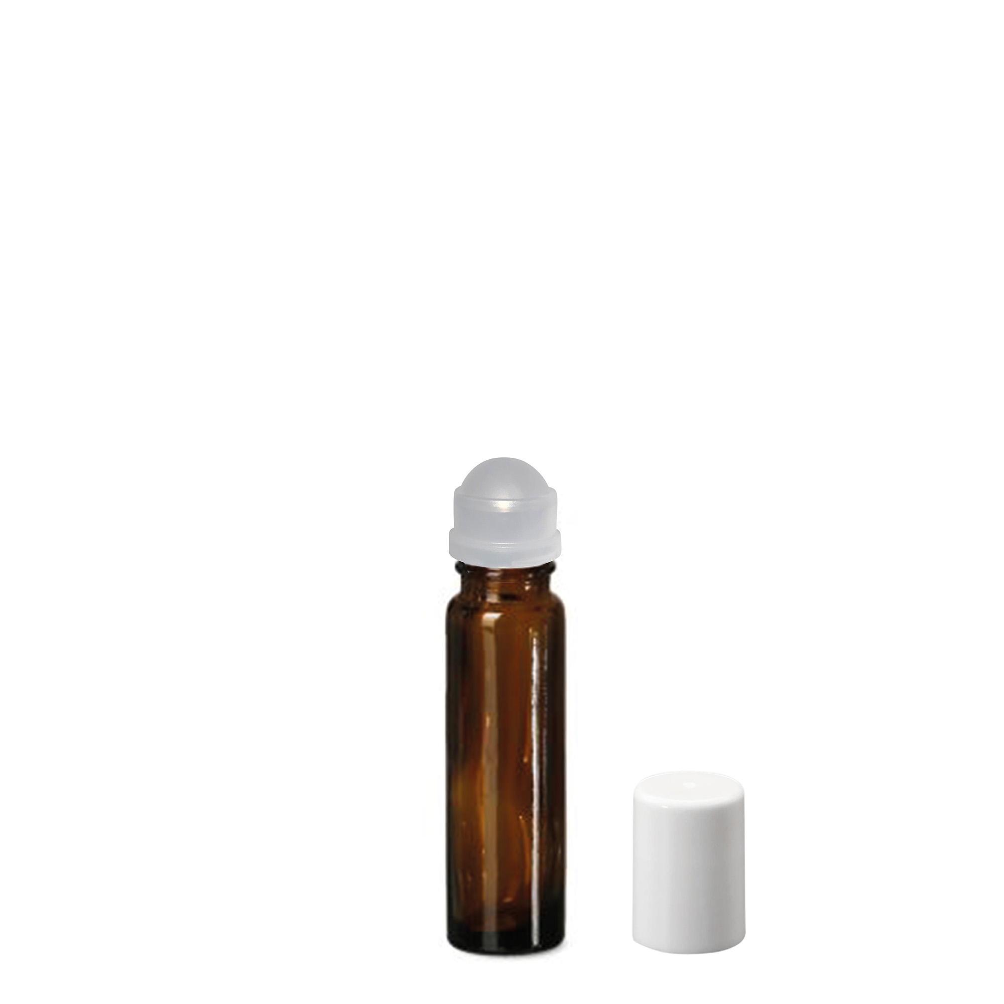 Φιάλη Roll-On 10 ml, γυάλινη, καφέ, στόμιο: βιδωτό καπάκι
