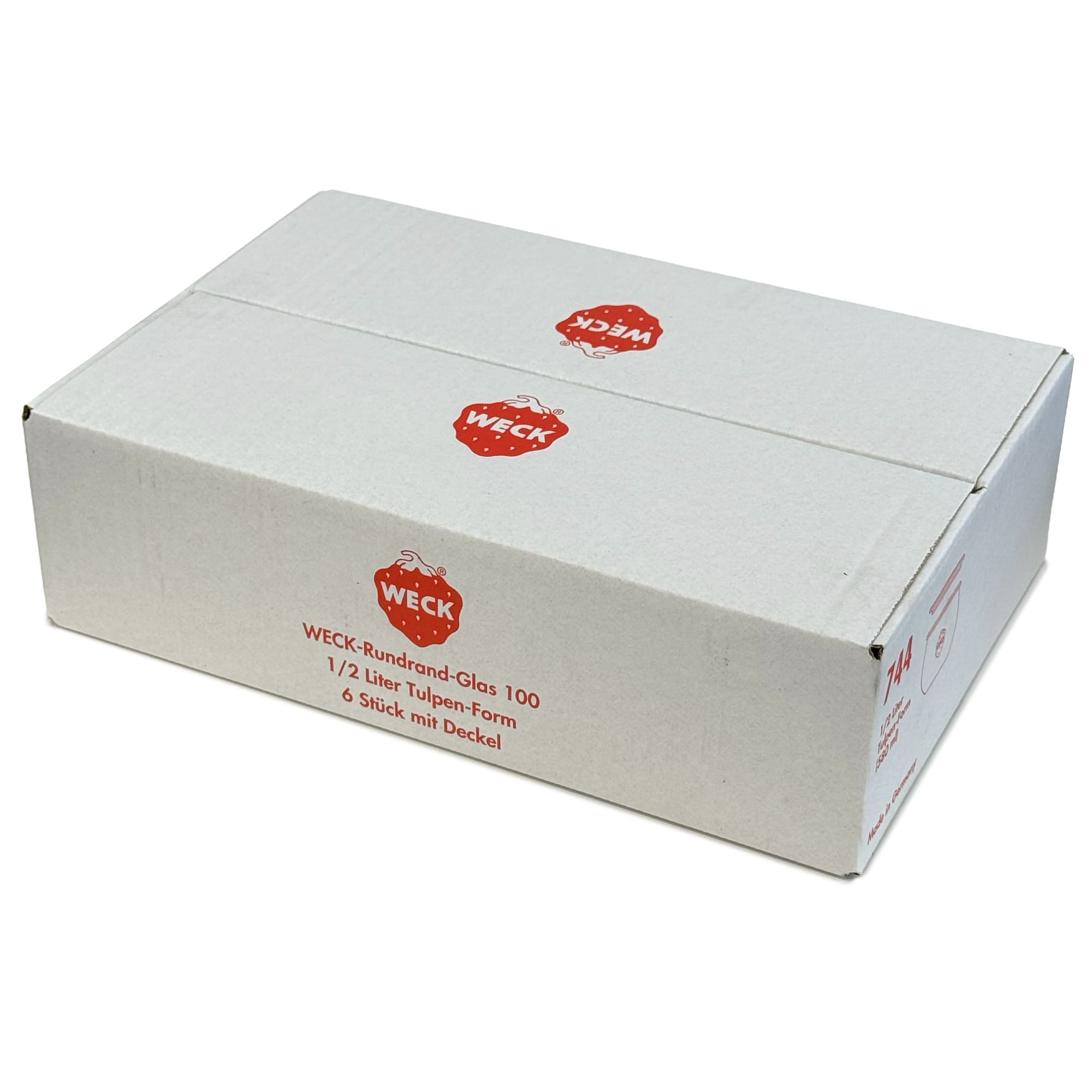 6x Βάζο-τουλίπα WECK 580 ml με γυάλινο καπάκι RR 100