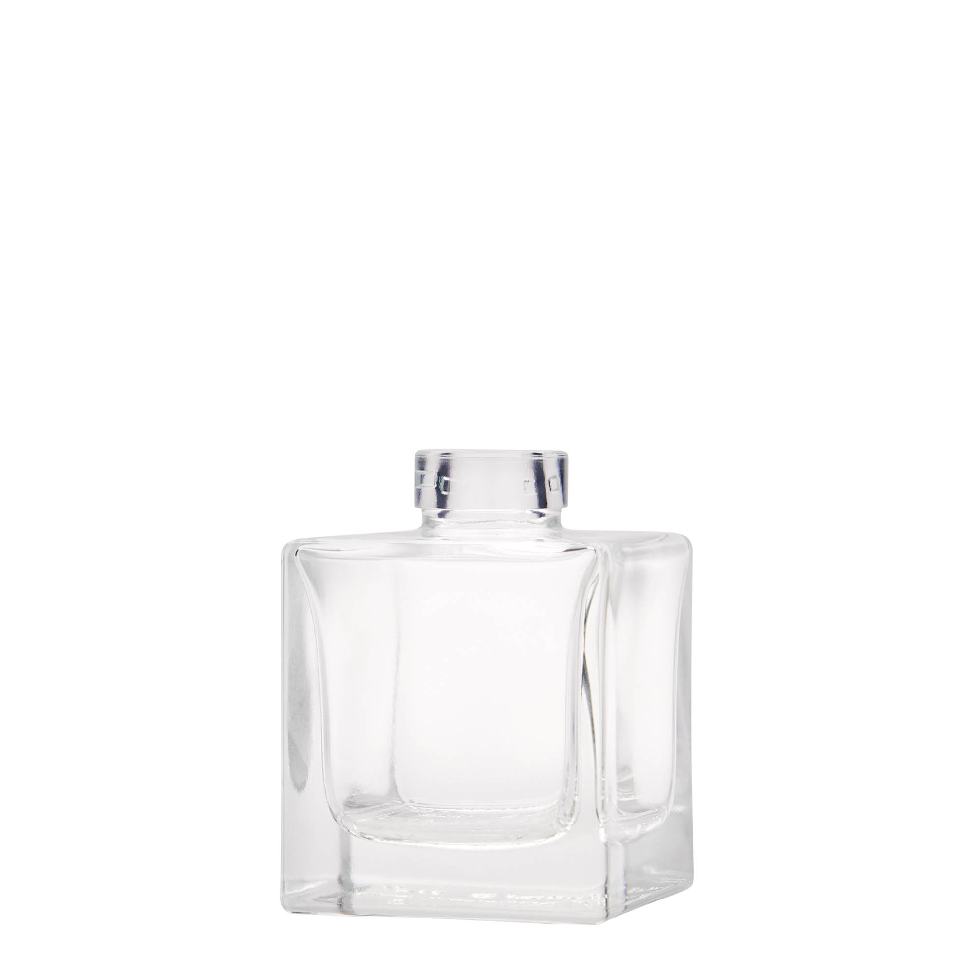 100 ml γυάλινο μπουκάλι 'Cube', τετράγωνο, στόμιο: φελλός