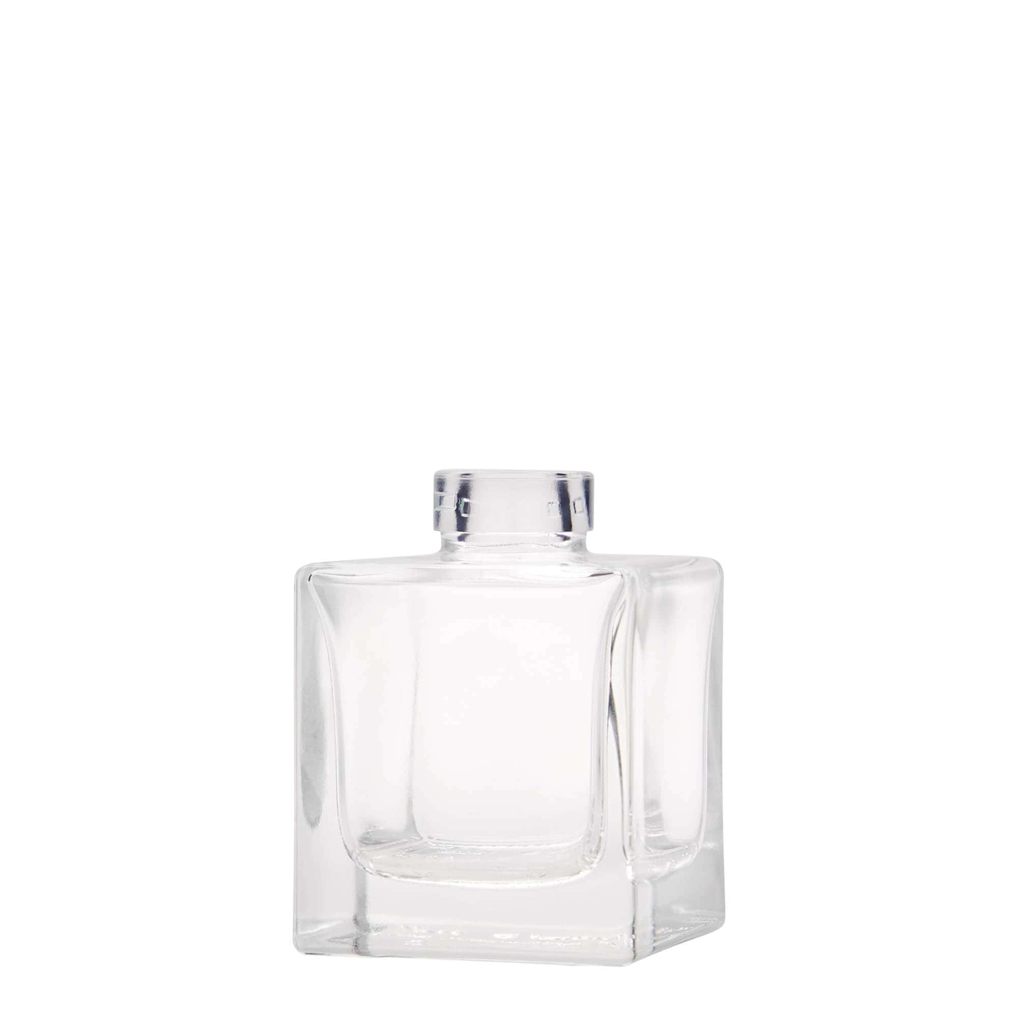 100 ml γυάλινο μπουκάλι 'Cube', τετράγωνο, στόμιο: φελλός