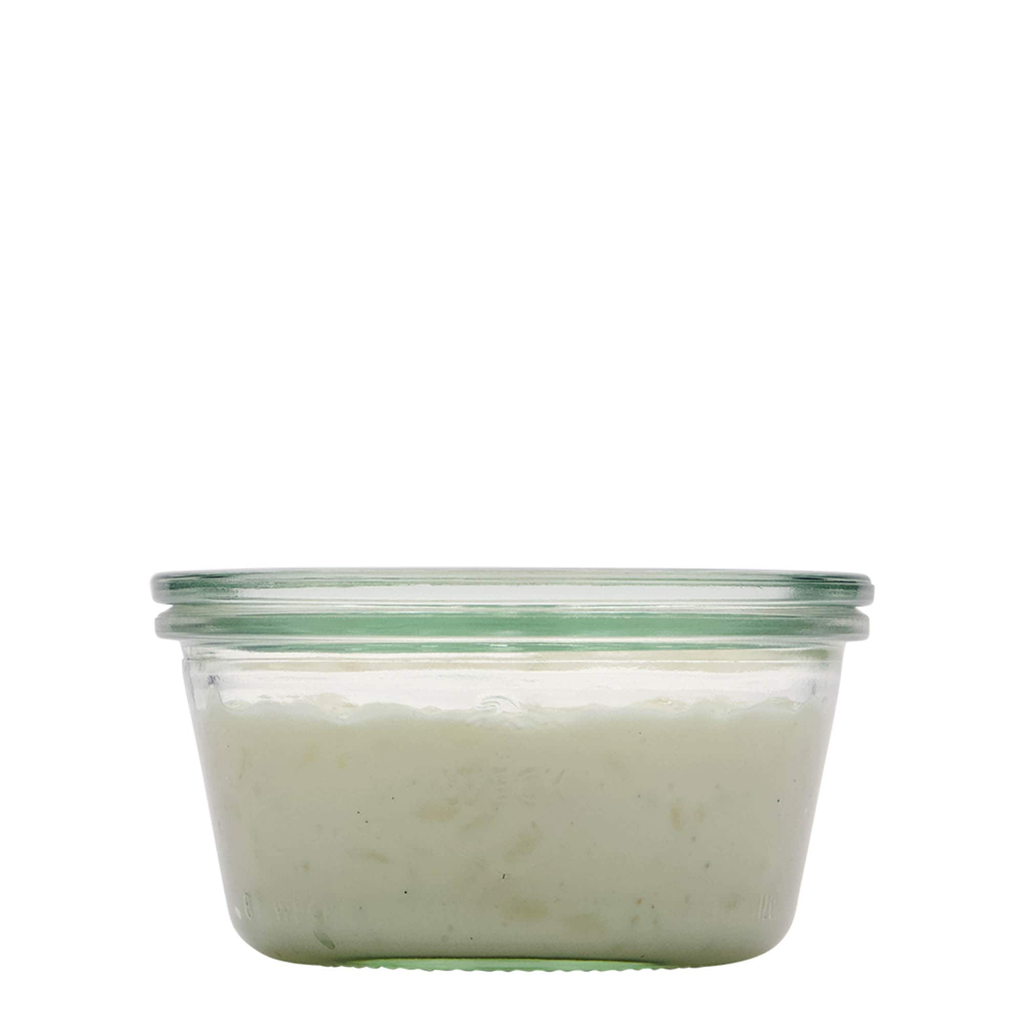 290 ml WECK-γυάλινο βάζο με πλατύ στόμιο, άνοιγμα: στρογγυλό χείλος