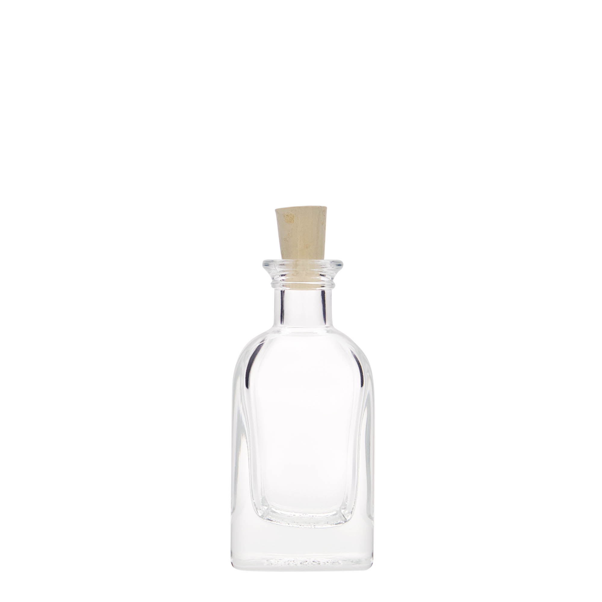 40 ml γυάλινο μπουκάλι Apotheker Carré, τετράγωνο, στόμιο: φελλός