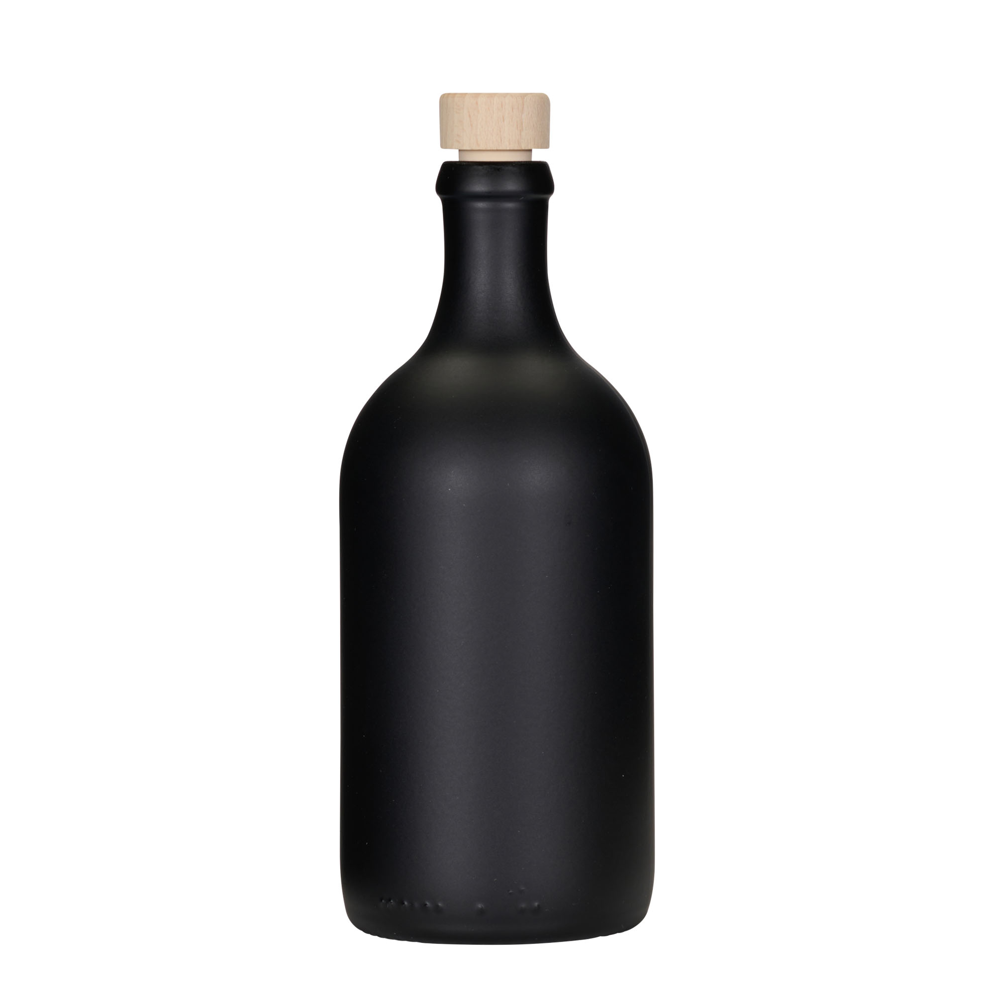 500 ml γυάλινο μπουκάλι 'Ginevra Leggera', μαύρο, στόμιο: φελλός