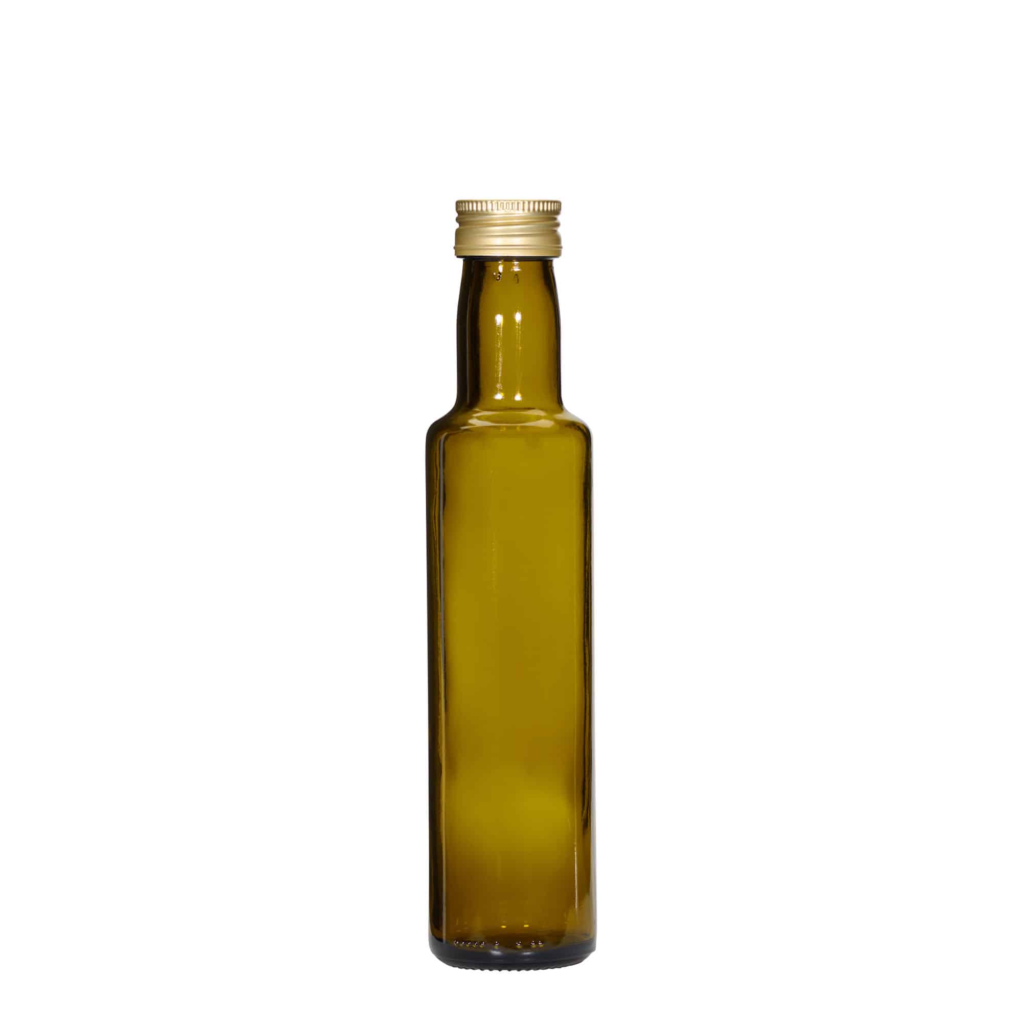 Γυάλινο μπουκάλι 'Dorica' 250 ml, πράσινο αντικέ, στόμιο: PP 31,5