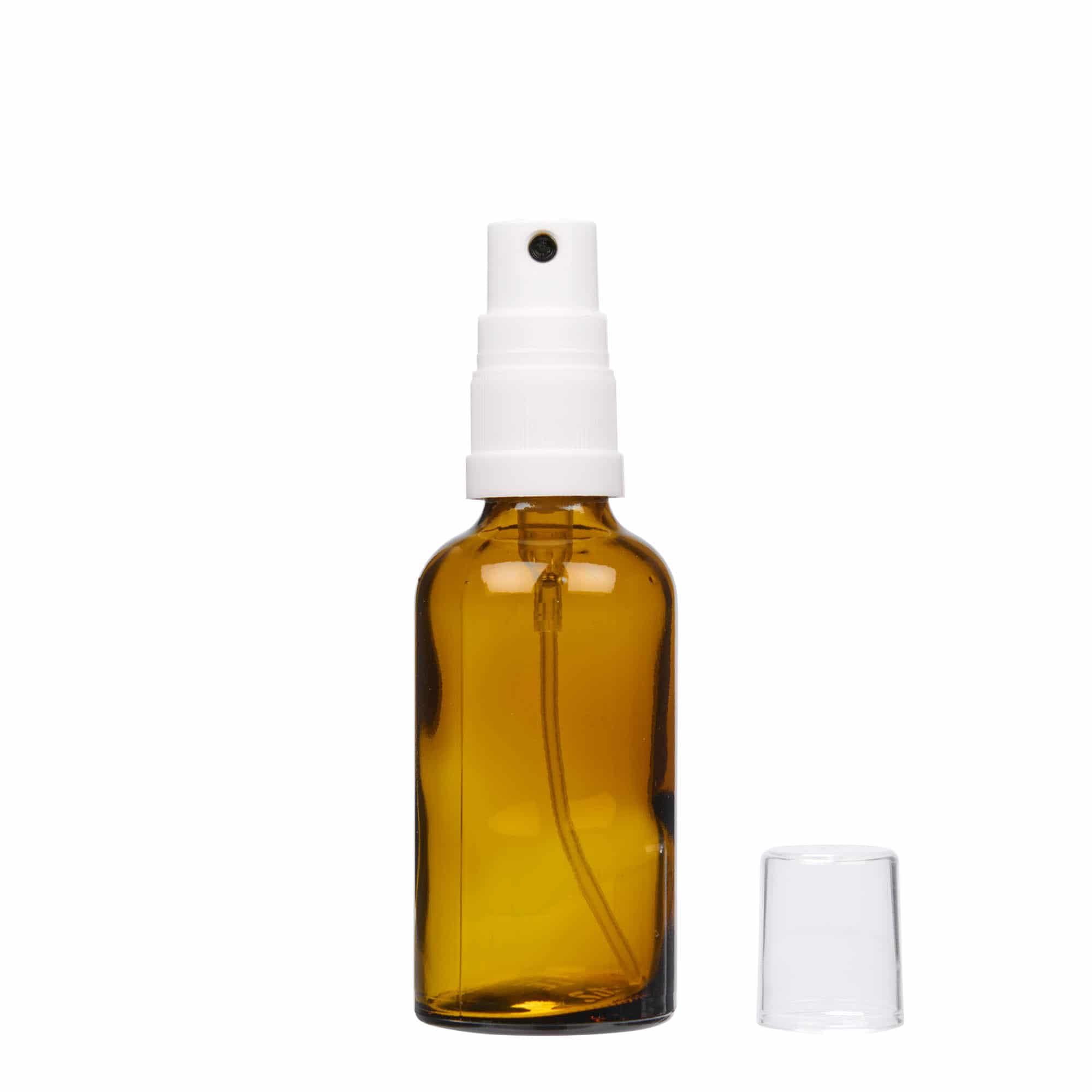 50 ml φιαλίδιο ψεκασμού φαρμάκου, γυαλί, καφέ, στόμιο: DIN 18
