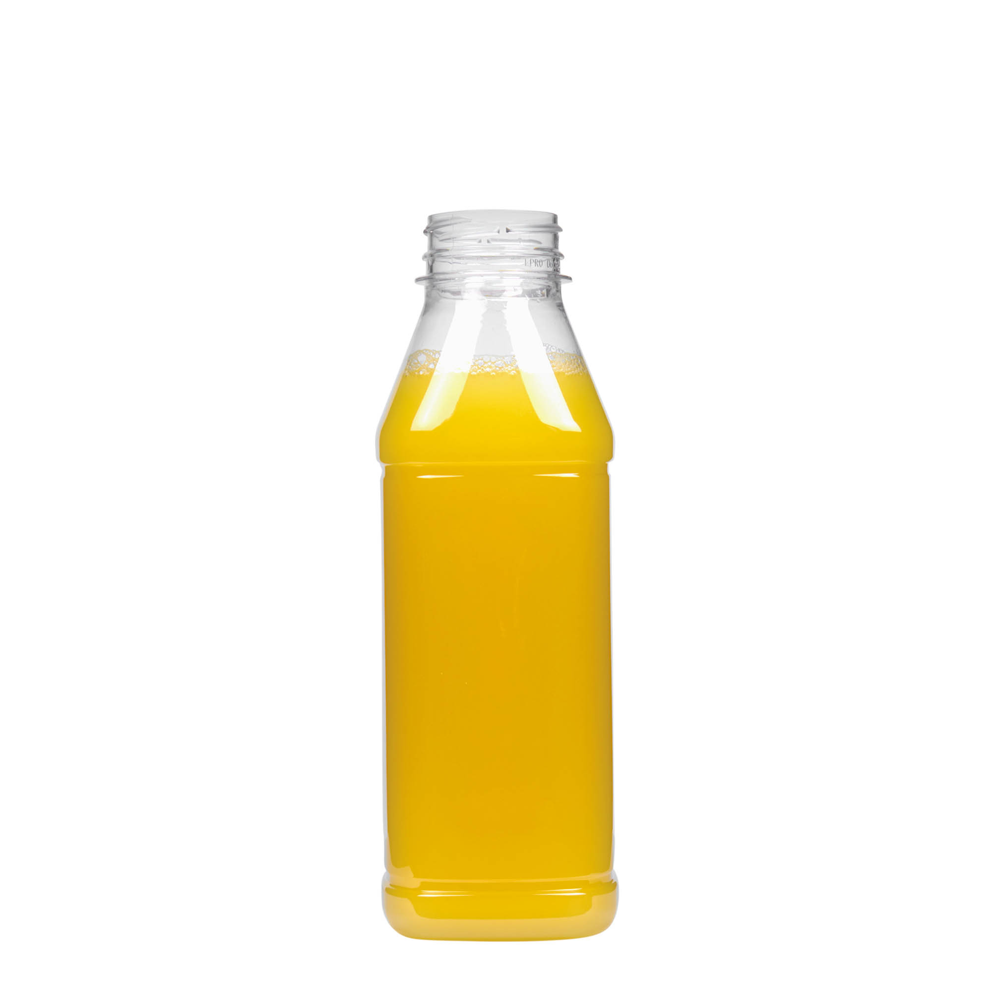 500 ml PET-μπουκάλι 'Milk and Juice Carré', τετράγωνο, πλαστικό, στόμιο: 38 mm