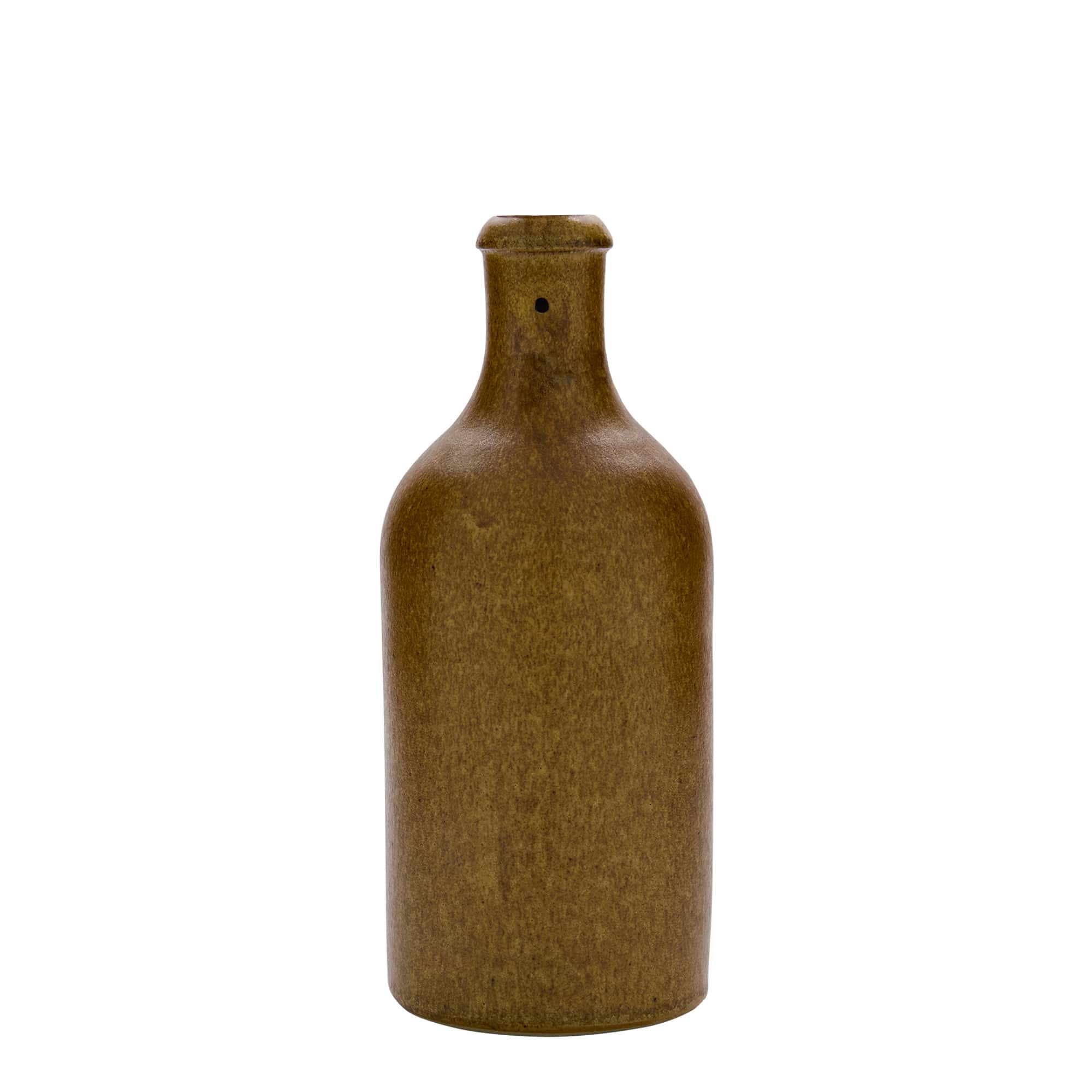 500 ml πιθάρι από πηλό, κεραμικό, καφέ-κρυσταλλικό, στόμιο: κλείσιμο με σφικτήρα