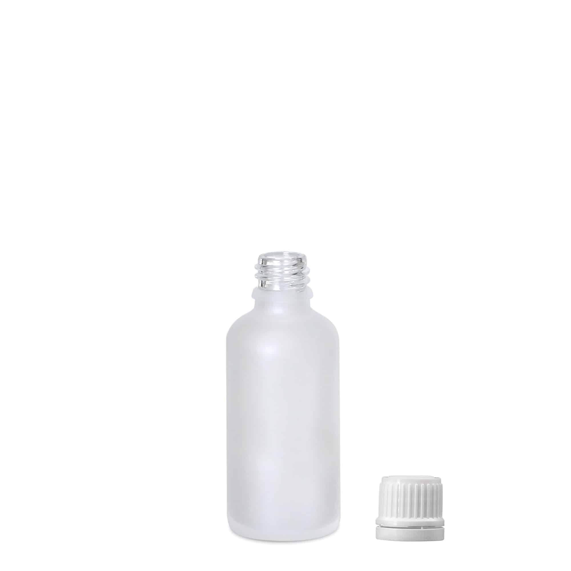 50 ml φαρμακευτικό μπουκάλι, γυαλί, καφέ ματ, στόμιο: DIN 18