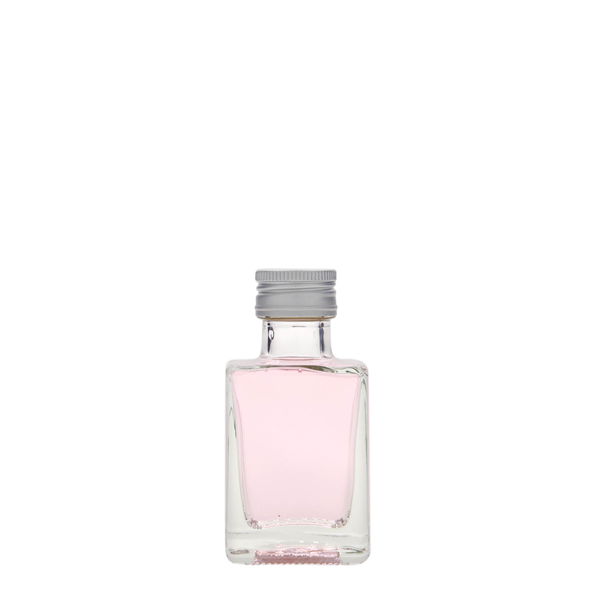 50 ml γυάλινο μπουκάλι 'Cube', τετράγωνο, στόμιο: PP 24