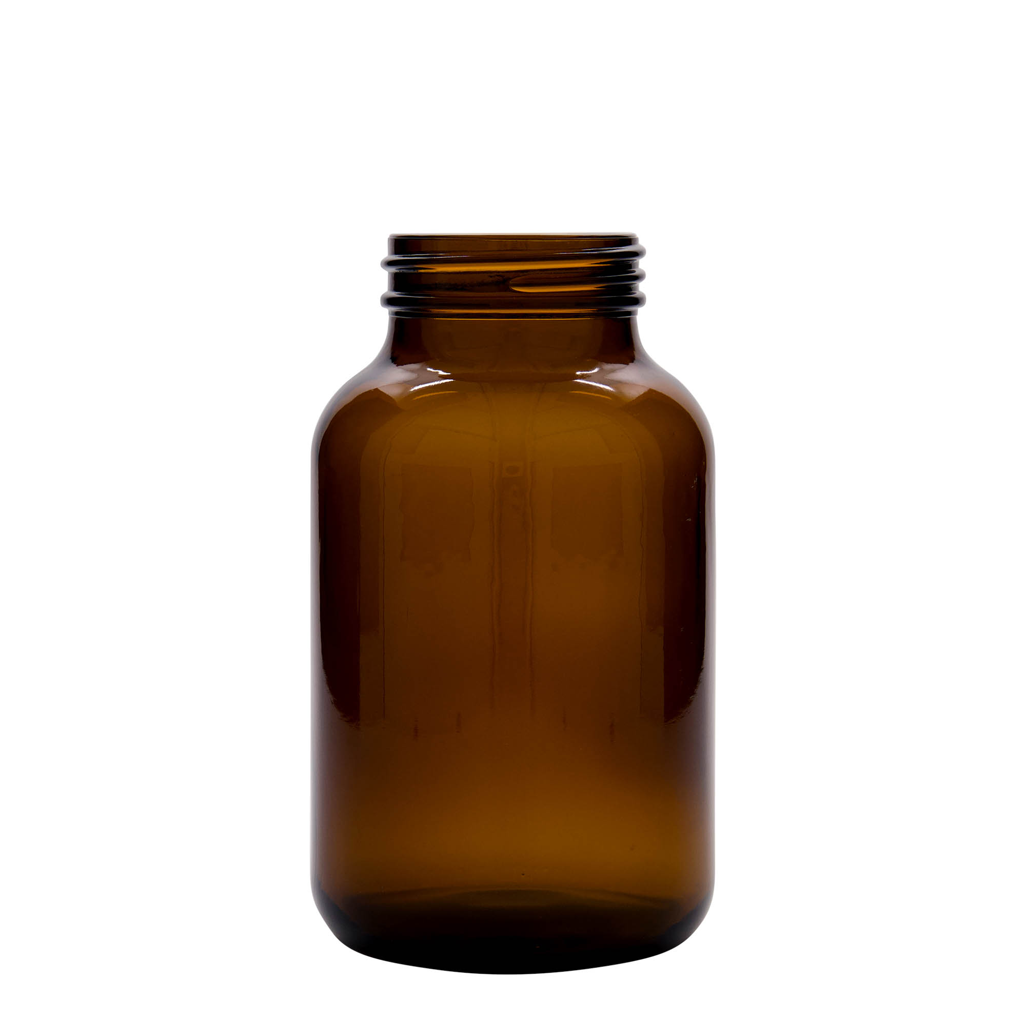 1.000 ml γυάλινο βάζο με φαρδύ λαιμό, καφέ, στόμιο: DIN 68