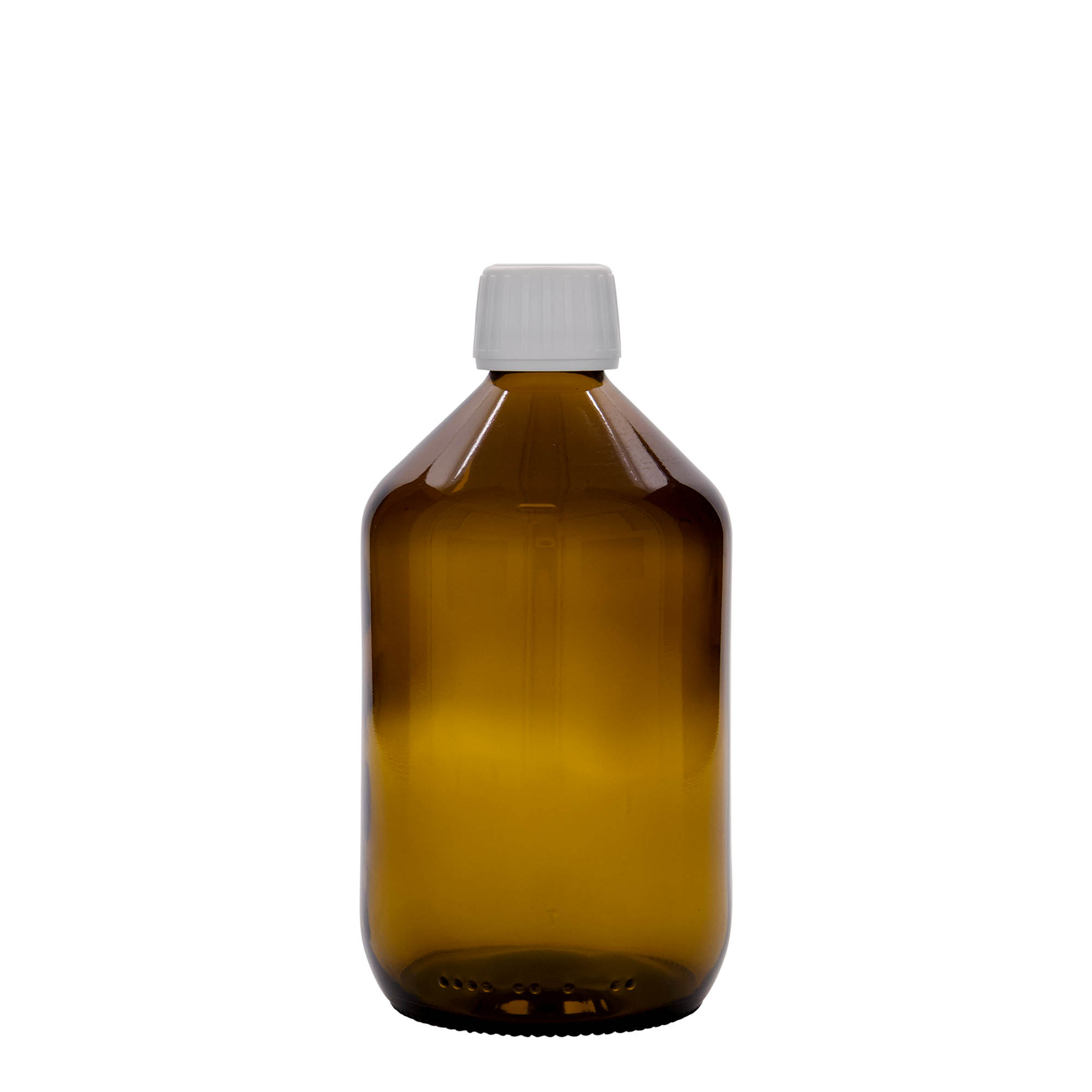 500 ml φαρμακευτικό μπουκάλι, καφέ, γυαλί, στόμιο: PP 28