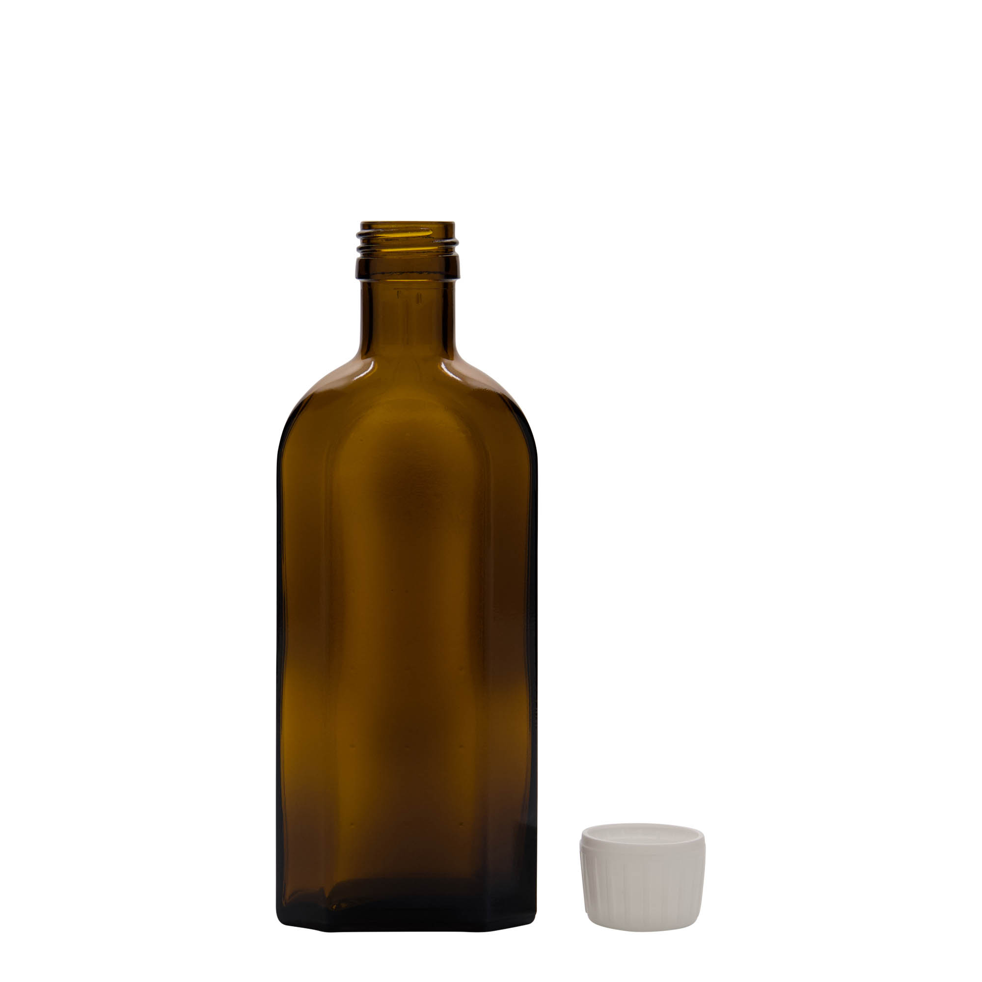 250 ml ιατρικό φιαλίδιο Meplat, οβάλ, γυαλί, καφέ, στόμιο: PP 28 250 ml ιατρικό φιαλίδιο Meplat, οβάλ, γυαλί, καφέ, στόμιο: PP 28