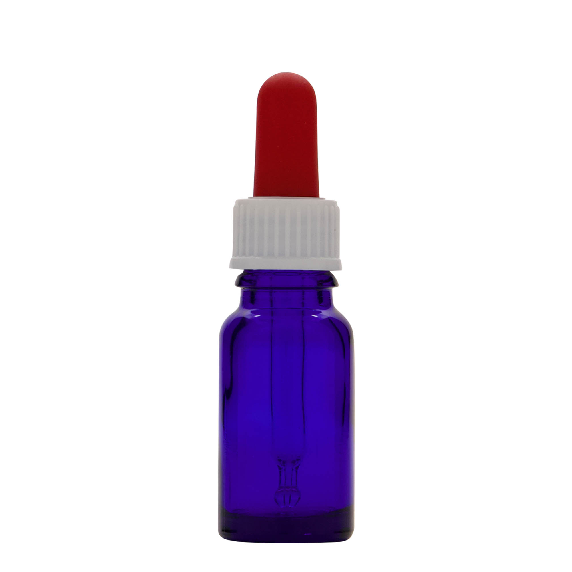 10 ml φιαλίδιο με πιπέτα, ιατρικό, γυάλινο, βασιλικό μπλε-κόκκινο, στόμιο: DIN 18