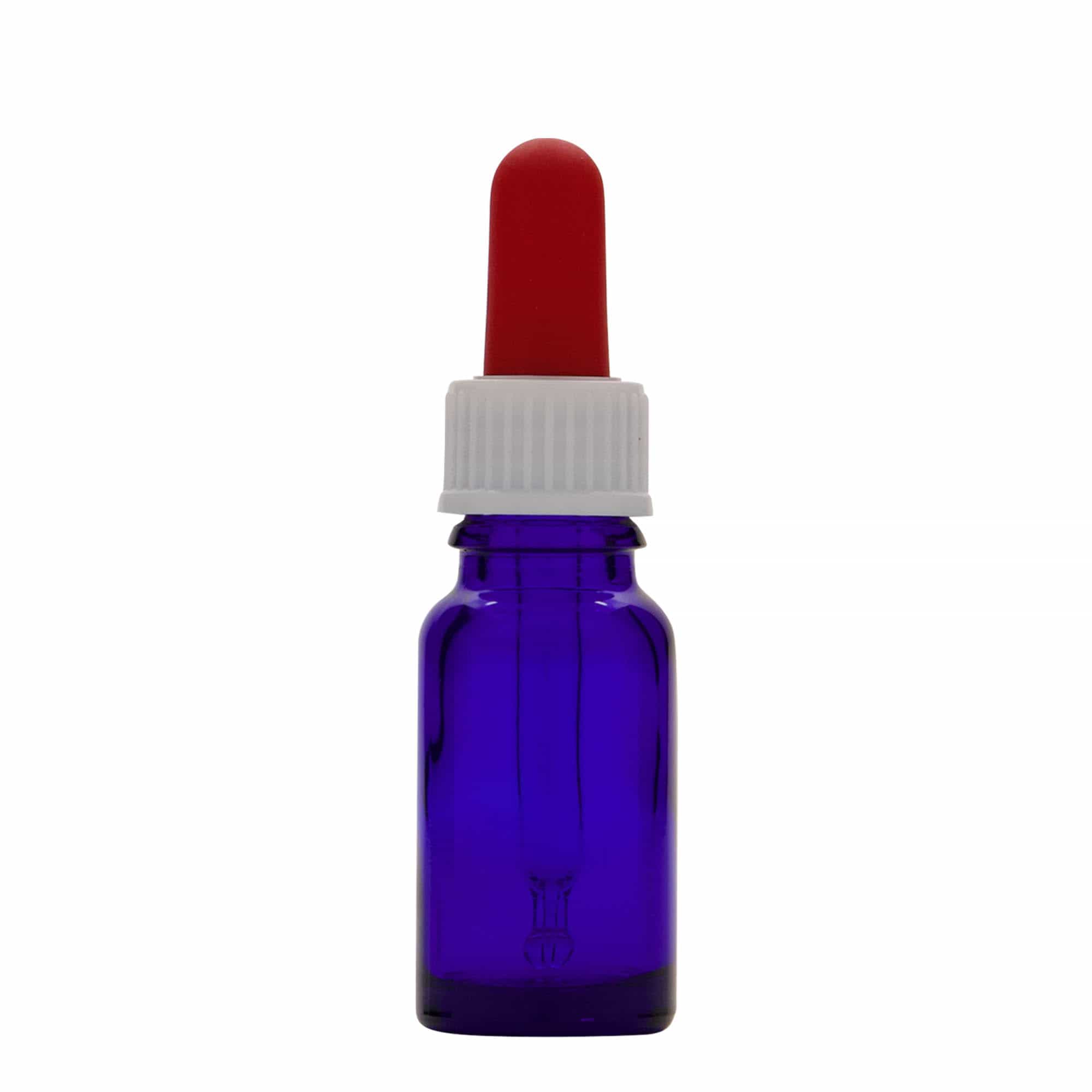 10 ml φιαλίδιο με πιπέτα, ιατρικό, γυάλινο, βασιλικό μπλε-κόκκινο, στόμιο: DIN 18