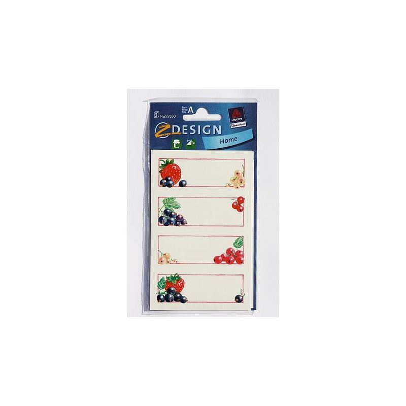 Zweckform ετικέτες 'Johannisbeeren', ορθογώνιες, χαρτί, πολύχρωμες Zweckform ετικέτες 'Johannisbeeren', ορθογώνιες, χαρτί, πολύχρωμες