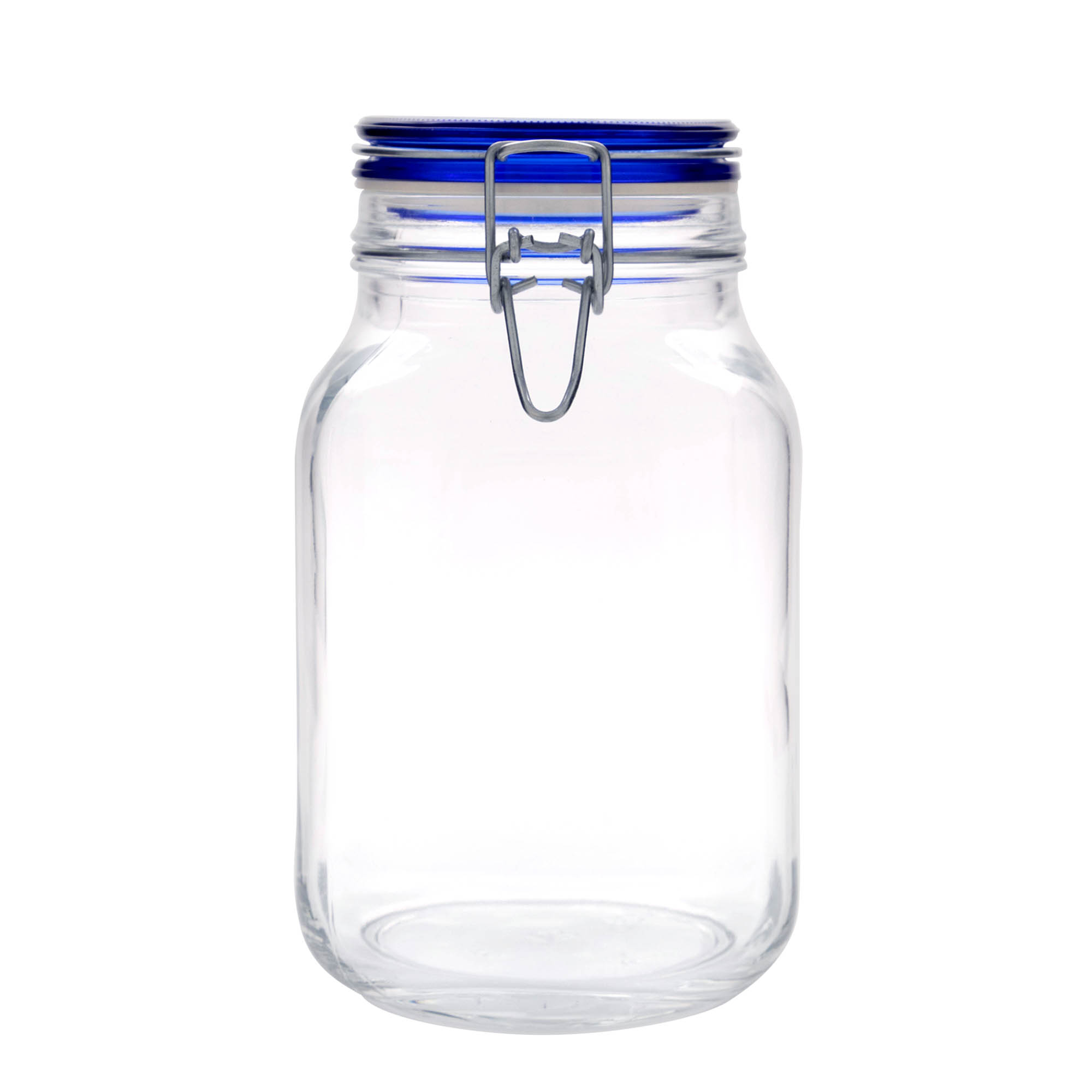 2.000 ml βάζο με σύρμα 'Fido' με μπλε καπάκι, τετράγωνο, στόμιο: κλείσιμο με σύρμα 2.000 ml βάζο με σύρμα 'Fido' με μπλε καπάκι, τετράγωνο, στόμιο: κλείσιμο με σύρμα