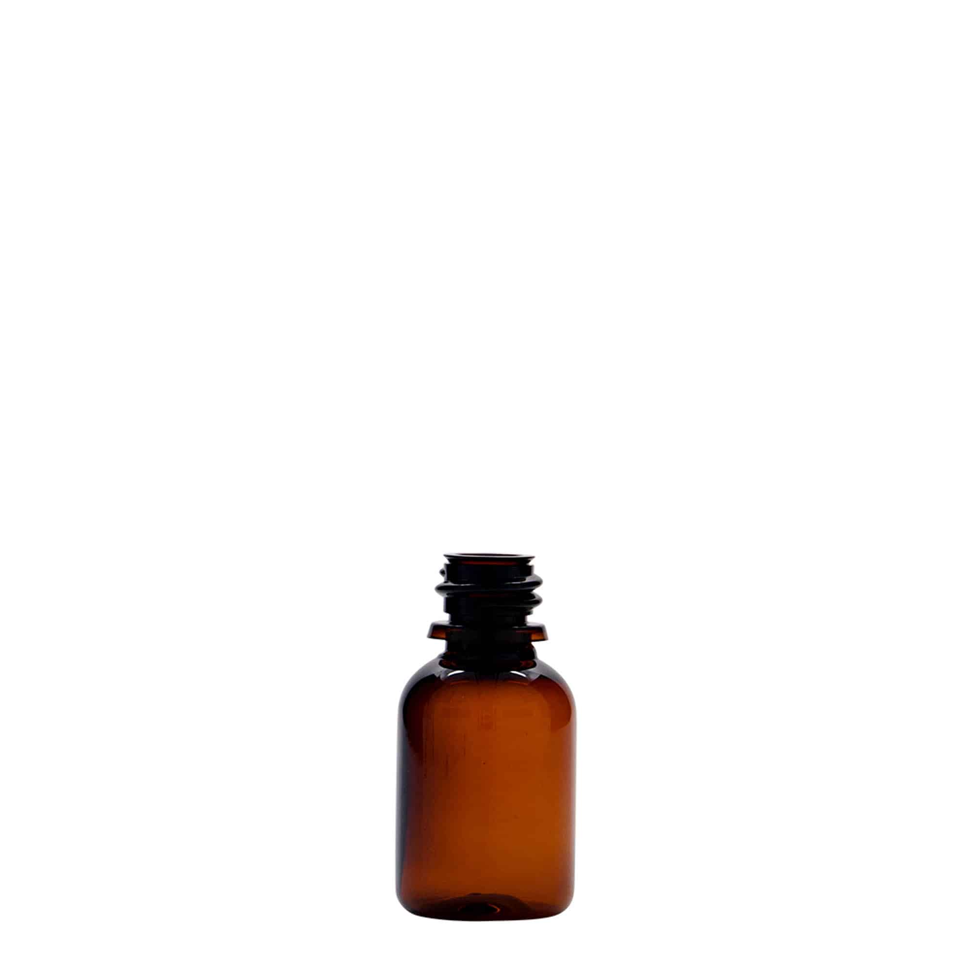 Μπουκάλι φαρμάκου PET 'Easy Living' 20 ml, καφέ, πλαστικό, στόμιο: DIN 18 Μπουκάλι φαρμάκου PET 'Easy Living' 20 ml, καφέ, πλαστικό, στόμιο: DIN 18