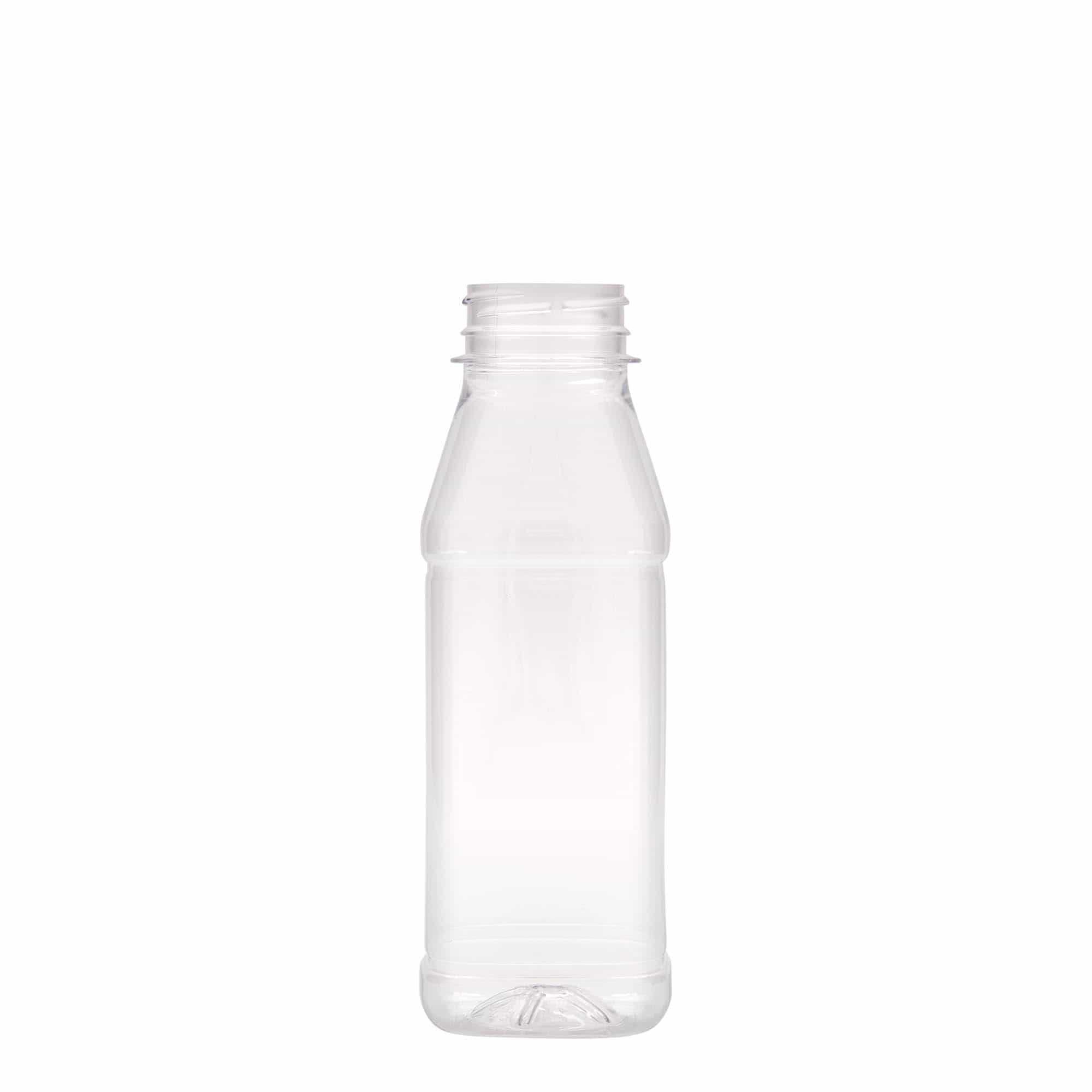 330 ml μπουκάλι PET 'Milk and Juice Carré', τετράγωνο, πλαστικό, στόμιο: 38 mm