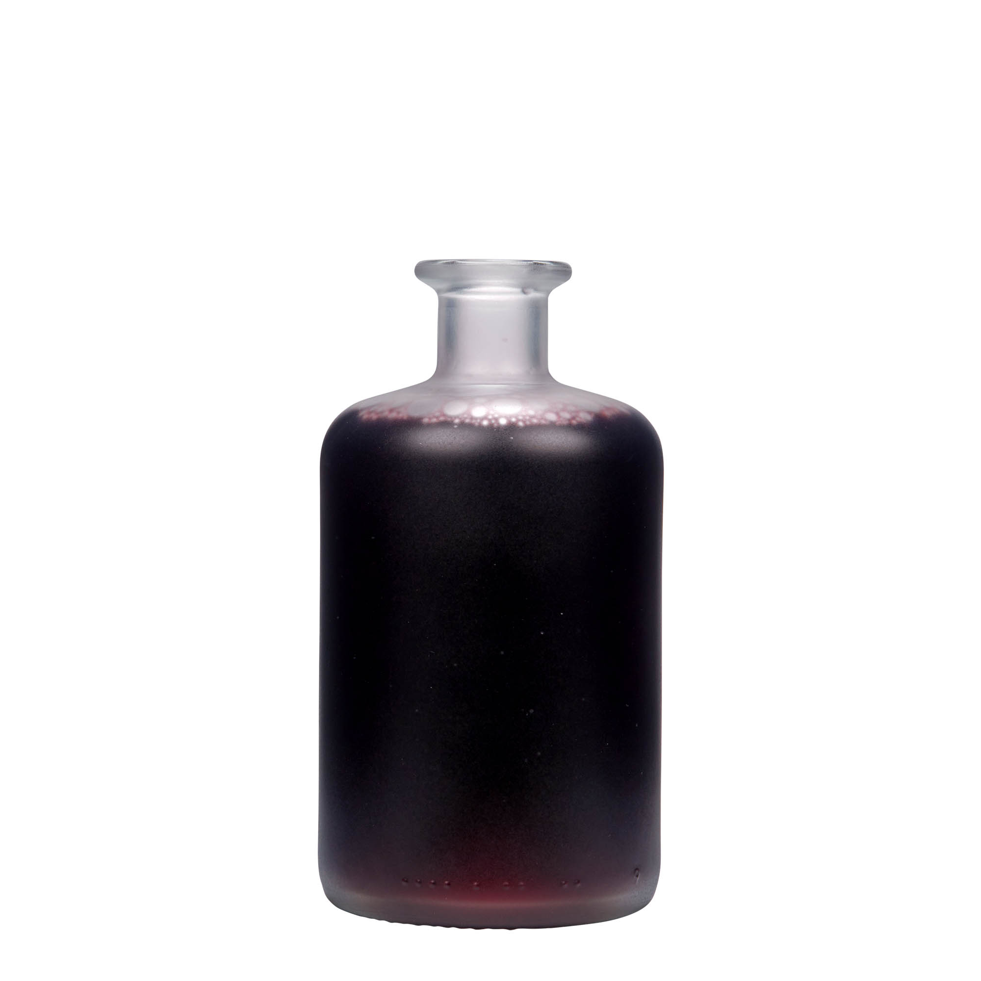 500 ml γυάλινο μπουκάλι φαρμακοποιού, παγωμένο, στόμιο: φελλός