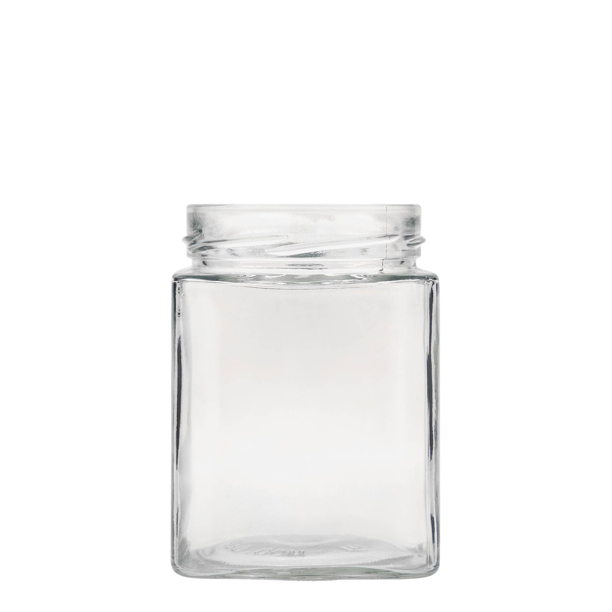 580 ml τετράγωνο γυάλινο βάζο 'Ikarus', στόμιο: Deep-Twist-Off (DTO 82)