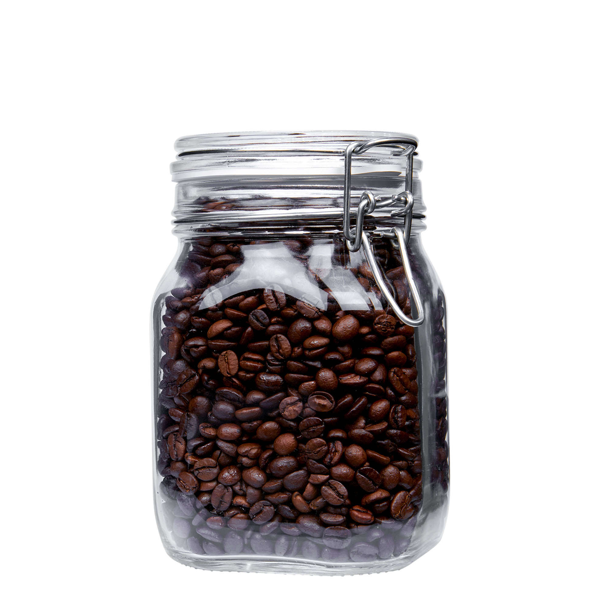 1.000 ml βάζο με σύρμα κλεισίματος 'Fido', τετράγωνο, στόμιο: κλείσιμο με σύρμα