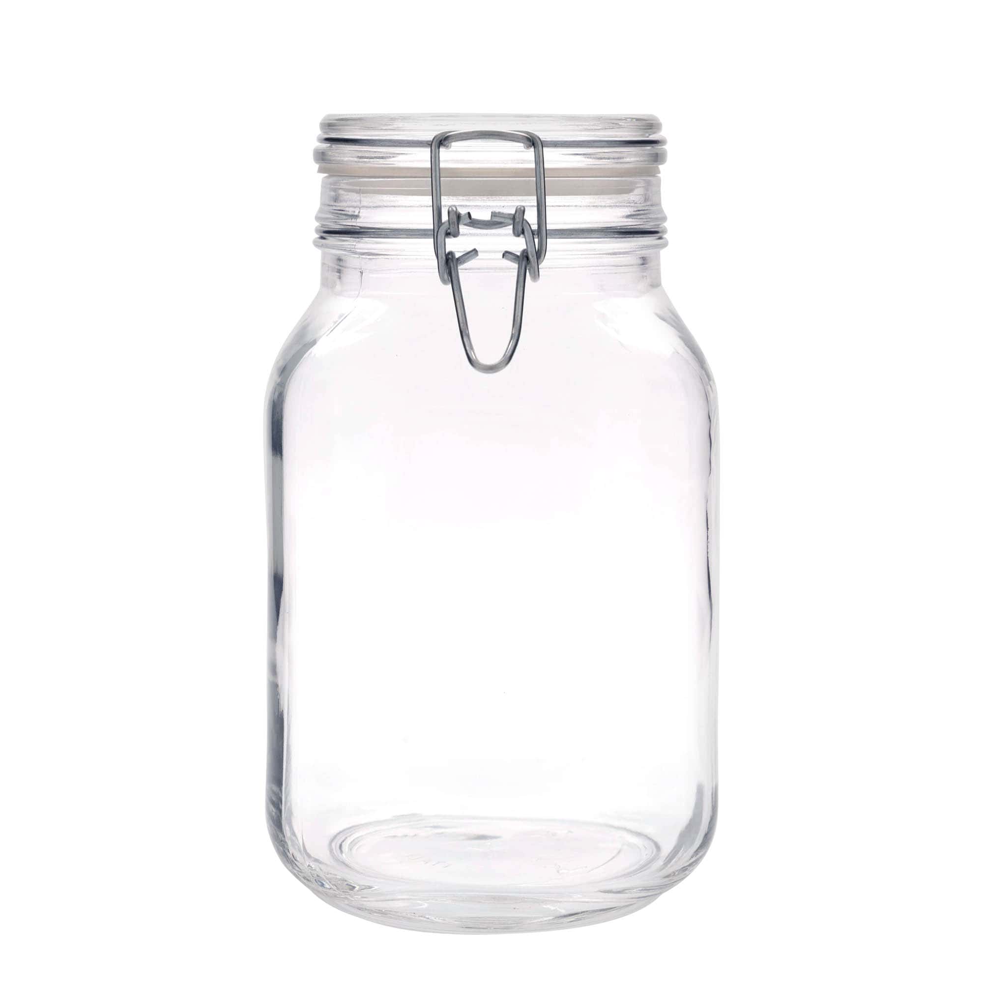 2.000 ml γυάλινο βάζο με σύρμα κλεισίματος 'Fido', τετράγωνο, στόμιο: κλείσιμο με σύρμα
