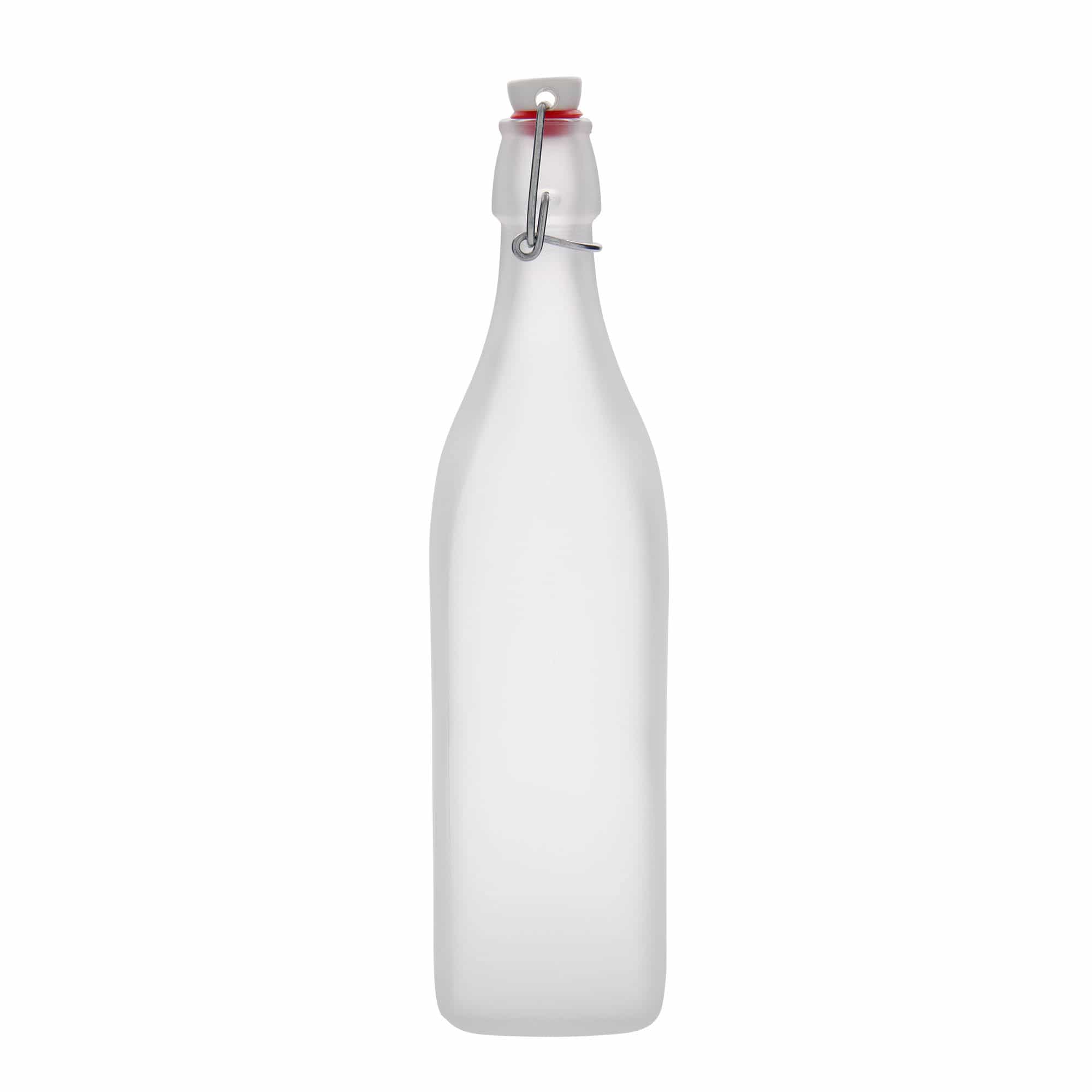 Γυάλινο μπουκάλι 'Swing' 1.000 ml, τετράγωνο, λευκό, στόμιο: μηχανικό πώμα Γυάλινο μπουκάλι 'Swing' 1.000 ml, τετράγωνο, λευκό, στόμιο: μηχανικό πώμα