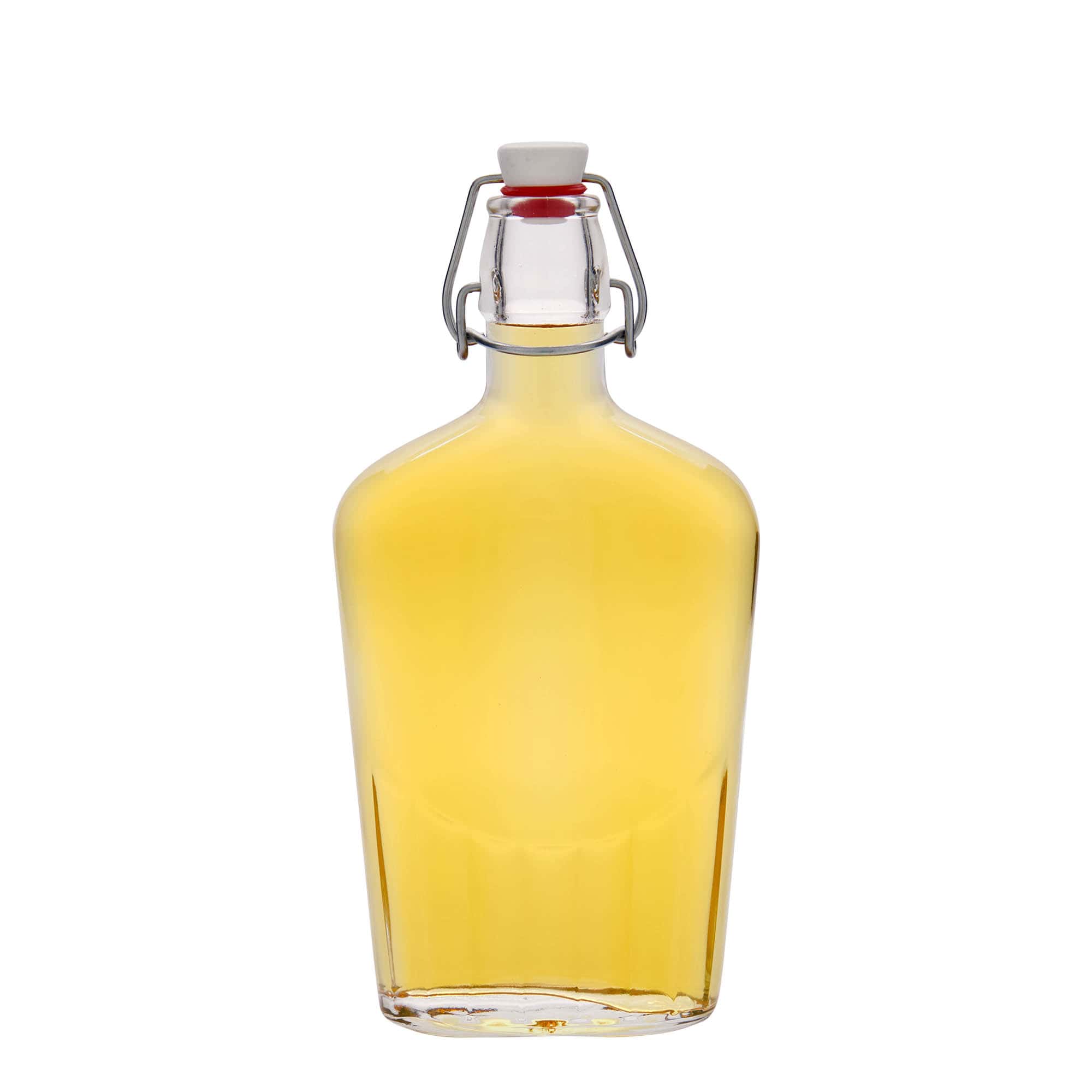 Γυάλινο μπουκάλι 'Fiaschetta' 500 ml, οβάλ, στόμιο: μηχανικό πώμα