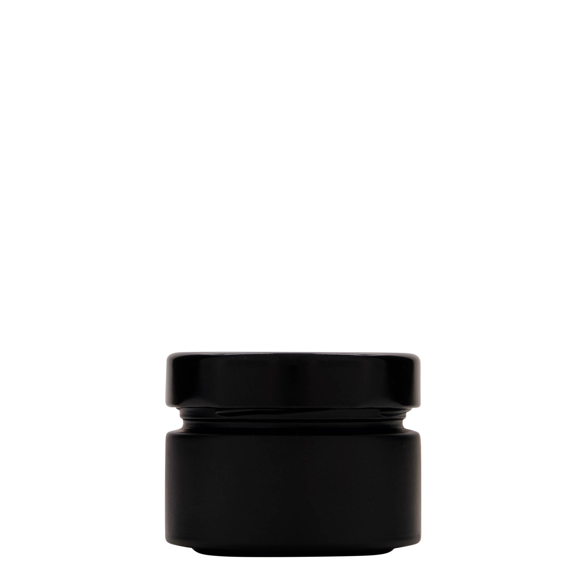130 ml στρογγυλό γυαλί 'Aurora', μαύρο, στόμιο: Deep-Twist-Off (DTO 66)