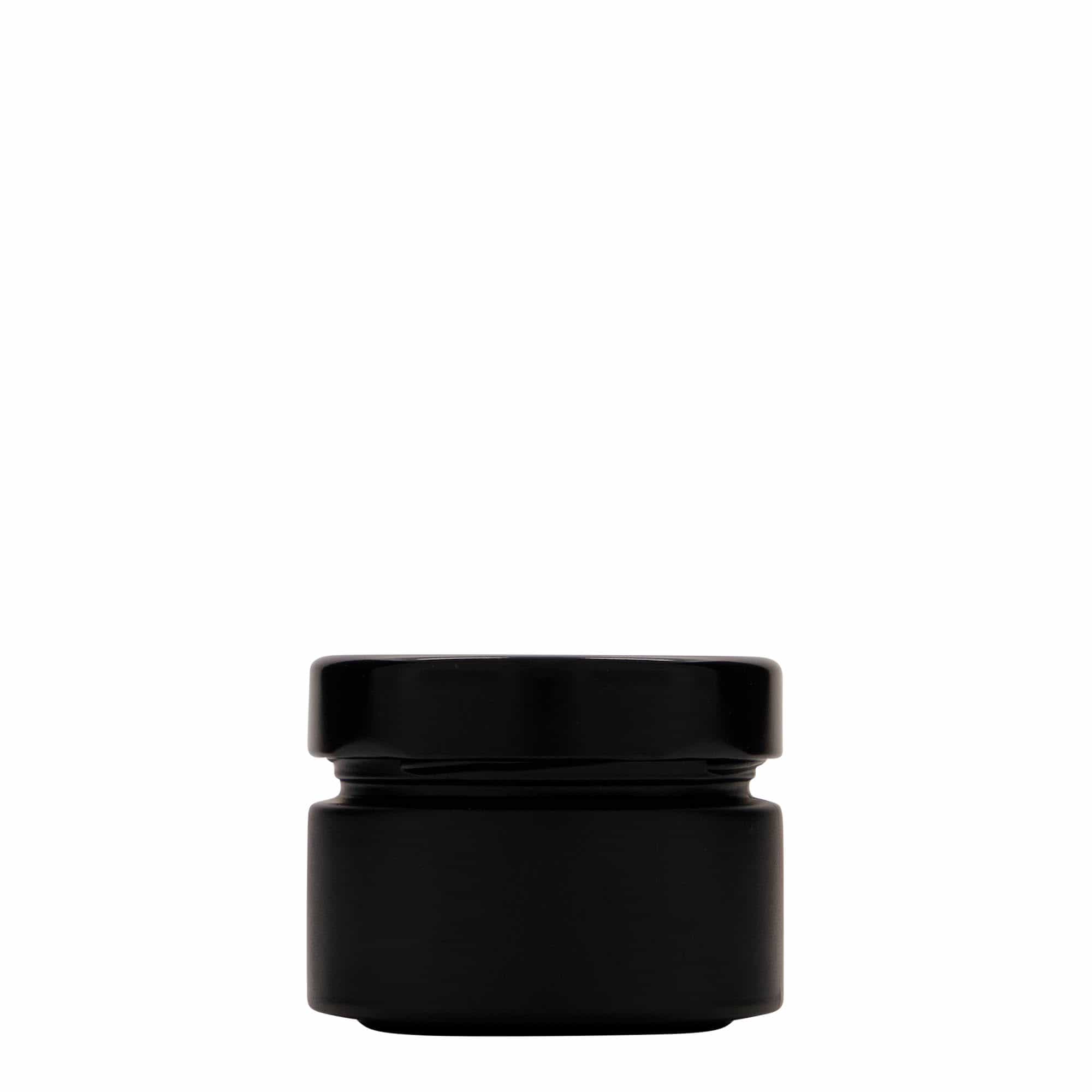 130 ml στρογγυλό γυαλί 'Aurora', μαύρο, στόμιο: Deep-Twist-Off (DTO 66)