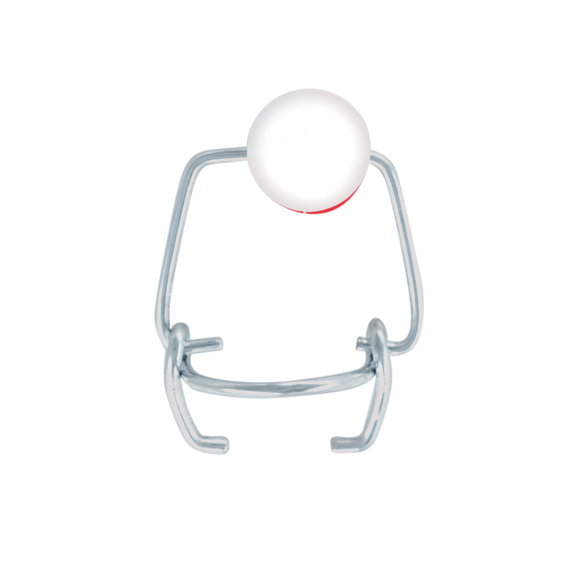 Μικρό κούμπωμα με μανταλάκι, πλαστικό, κόκκινο-άσπρο Μικρό κούμπωμα με μανταλάκι, πλαστικό, κόκκινο-άσπρο