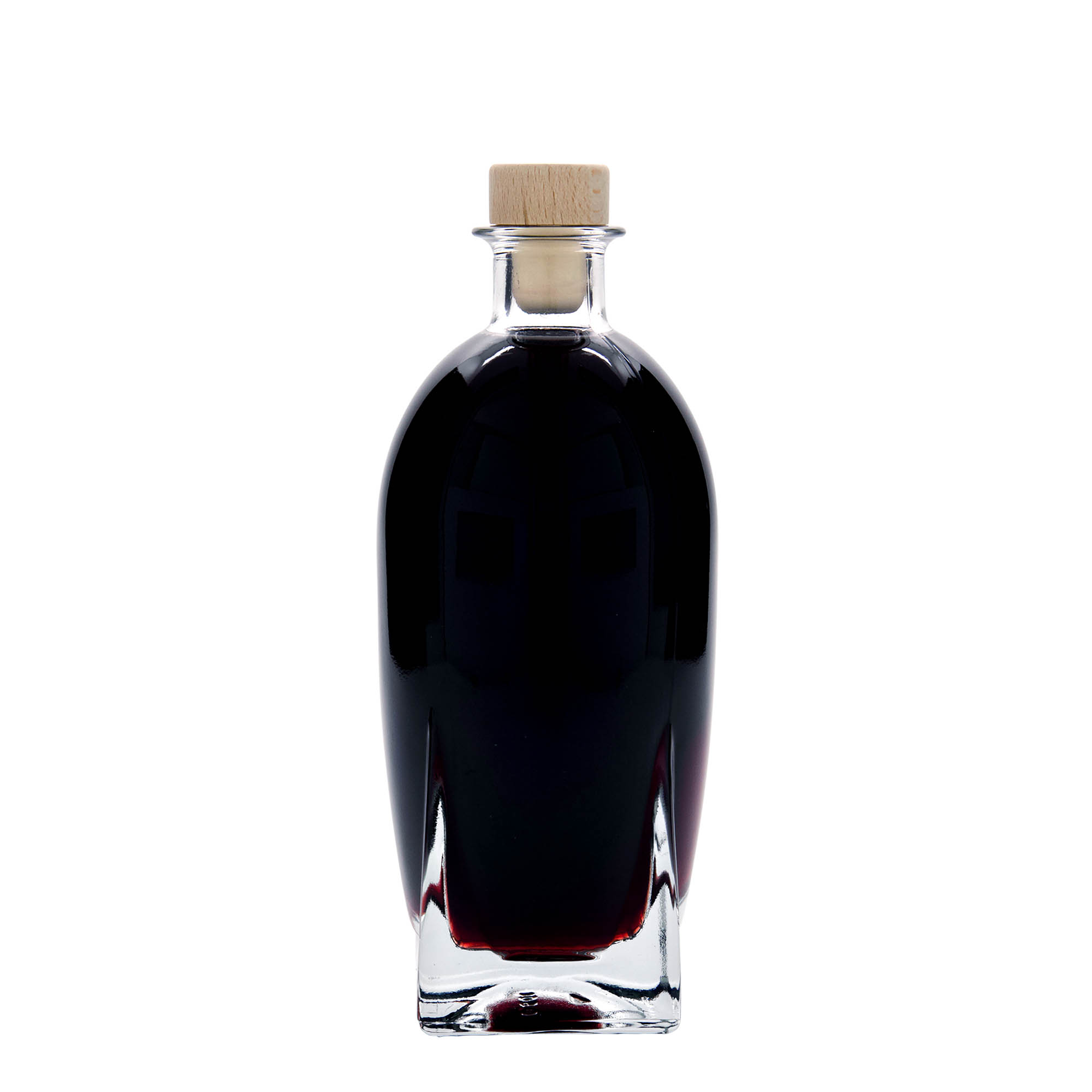 500 ml γυάλινο μπουκάλι 'Zino', τετράγωνο, στόμιο: φελλός