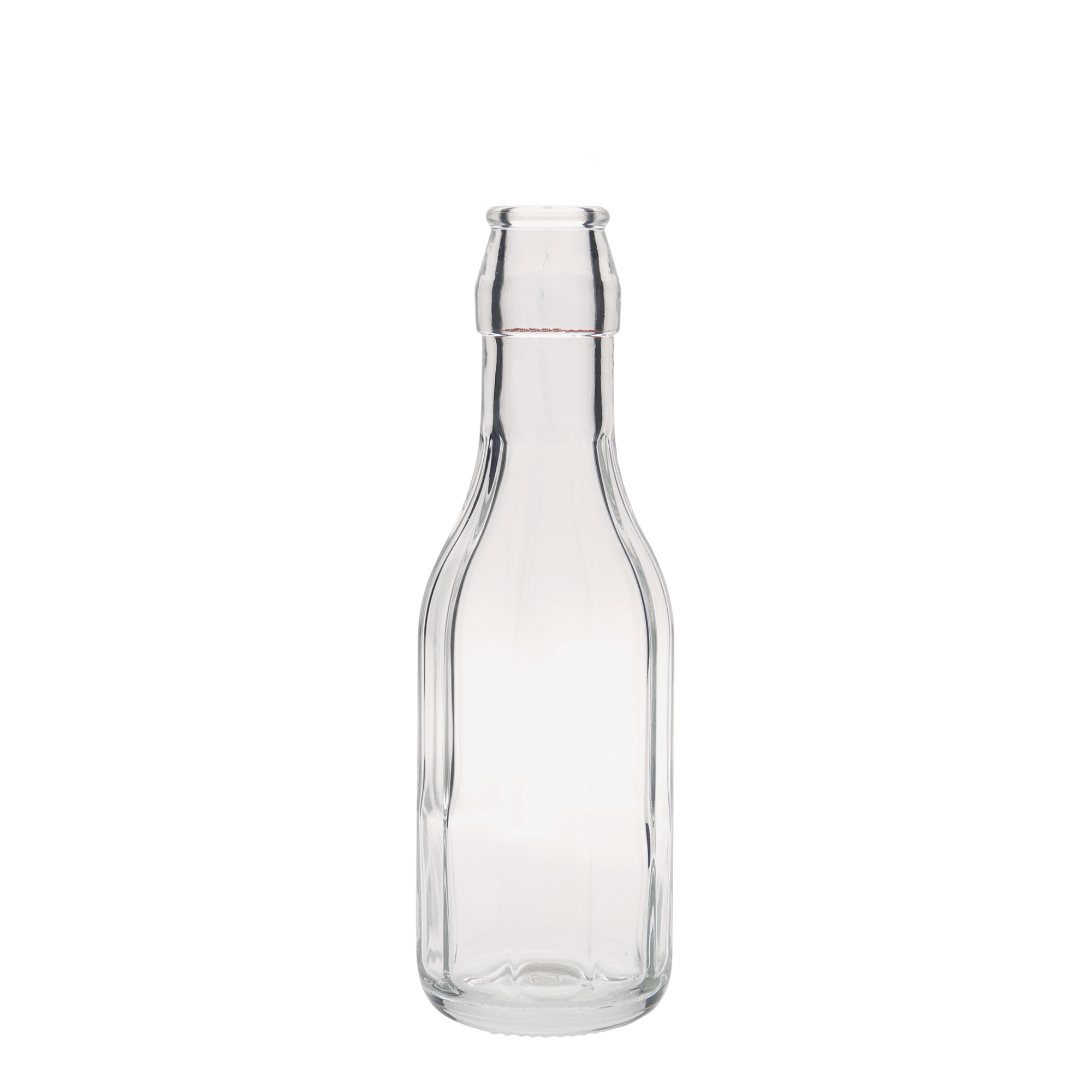 250 ml γυάλινο μπουκάλι 'Bravo', δεκαγωνικό, στόμιο: κλείσιμο με μεταλλικό κλιπ