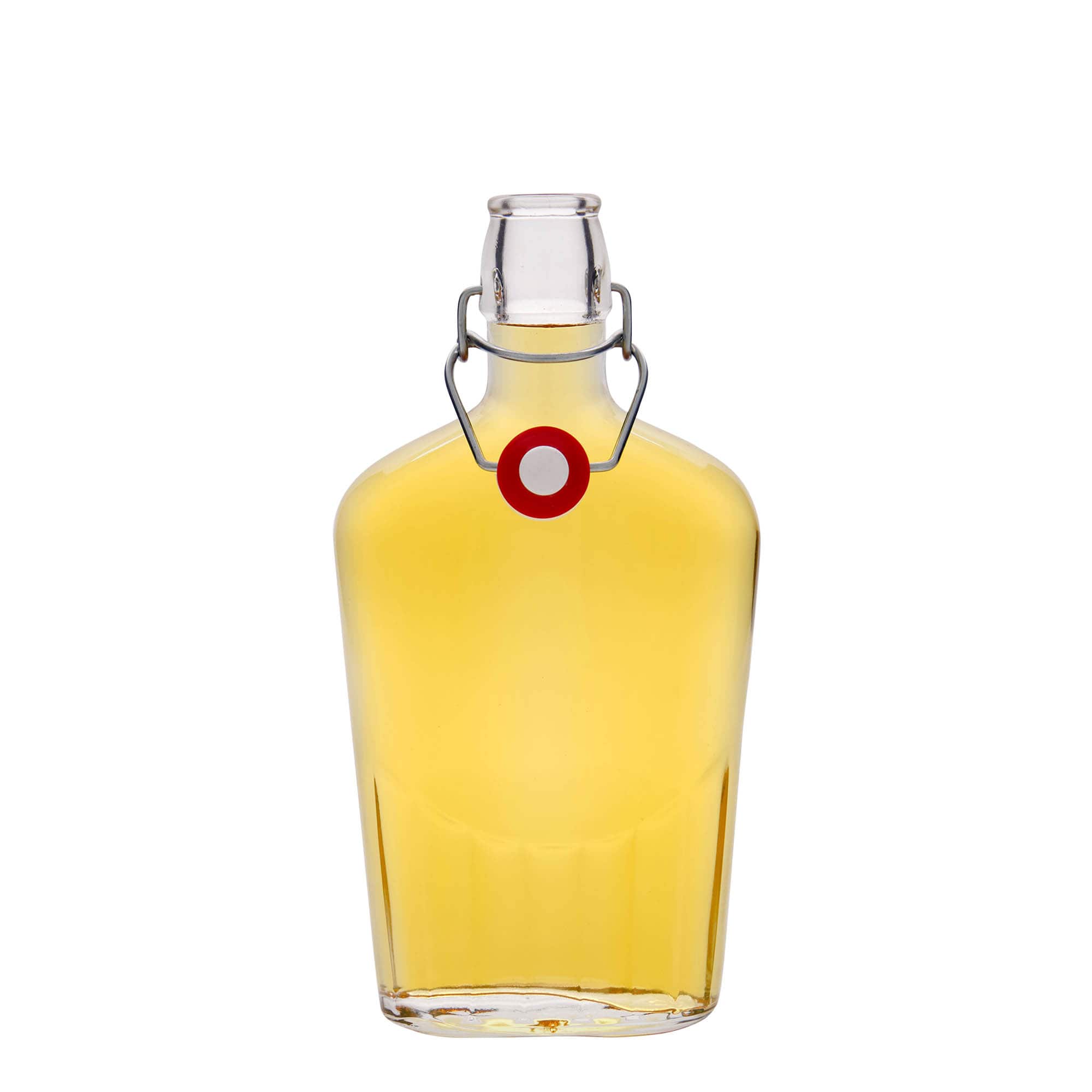 500 ml γυάλινο μπουκάλι 'Fiaschetta', οβάλ, στόμιο: κούμπωμα με μπρούτζινο κλιπ 500 ml γυάλινο μπουκάλι 'Fiaschetta', οβάλ, στόμιο: κούμπωμα με μπρούτζινο κλιπ