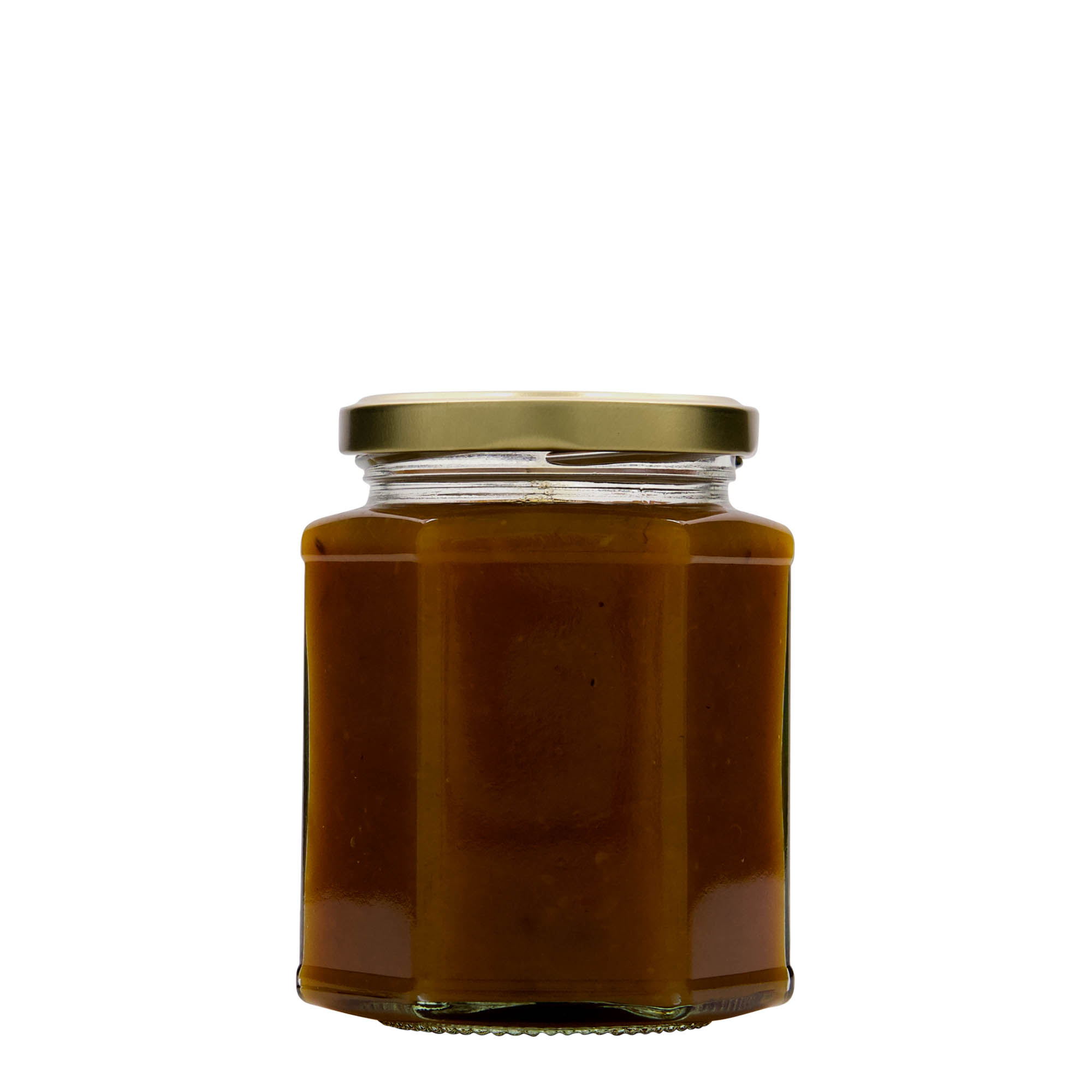 324 ml εξαγωνικό γυάλινο δοχείο, στόμιο: Twist-Off (TO 66) 324 ml εξαγωνικό γυάλινο δοχείο, στόμιο: Twist-Off (TO 66)