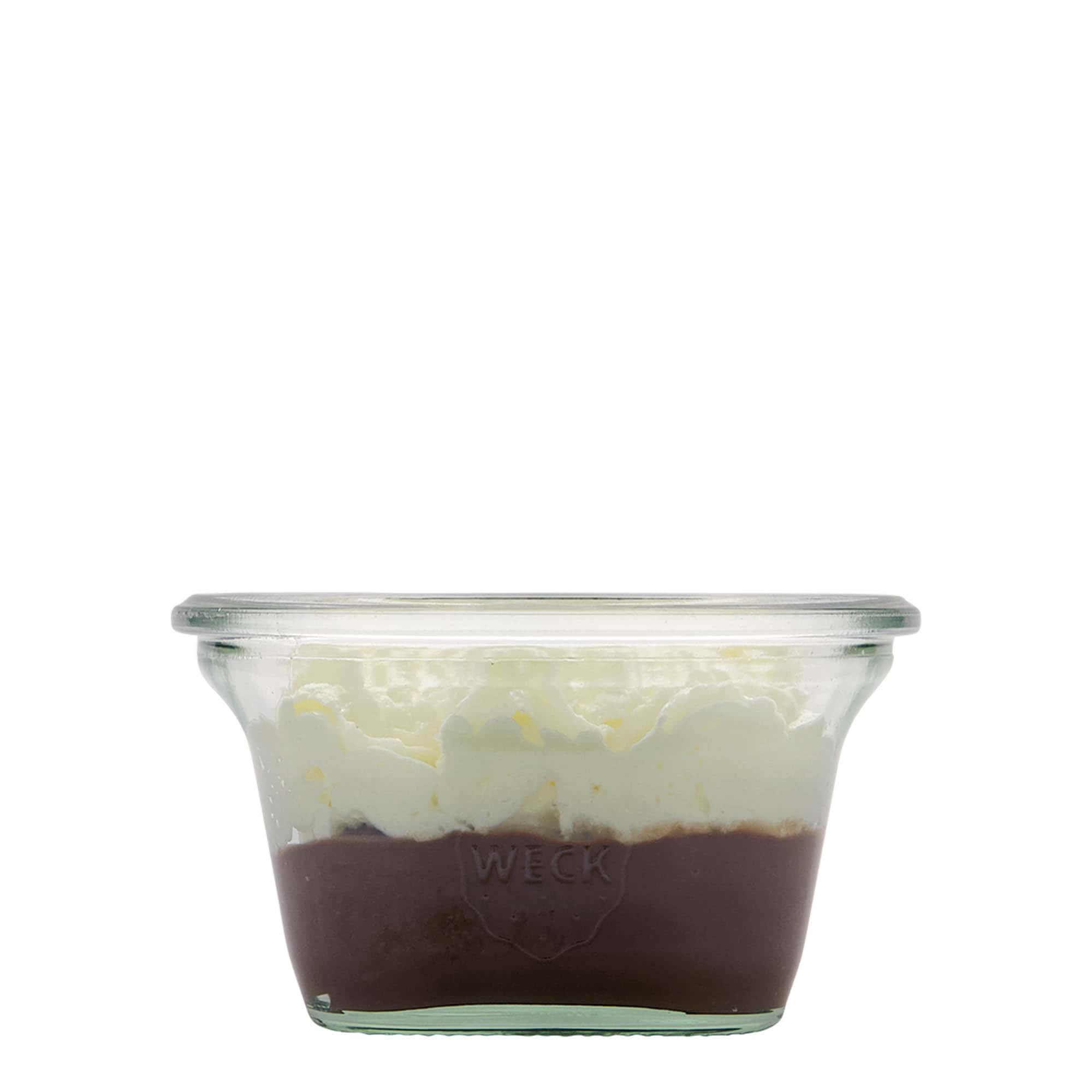 290 ml WECK-Quadroglas, τετράγωνο, στόμιο: στρογγυλή άκρη