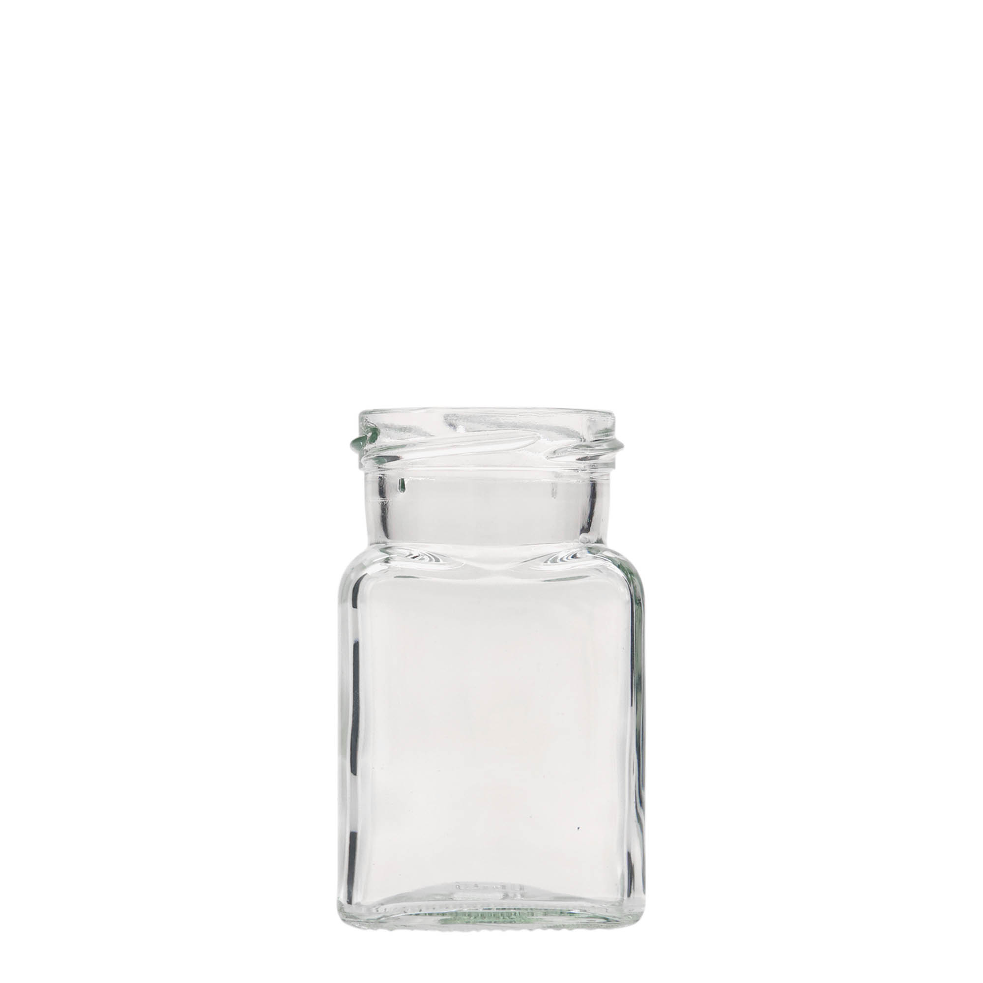 150 ml τετράγωνο γυάλινο βάζο, στόμιο: Twist-Off (TO 53) 150 ml τετράγωνο γυάλινο βάζο, στόμιο: Twist-Off (TO 53)