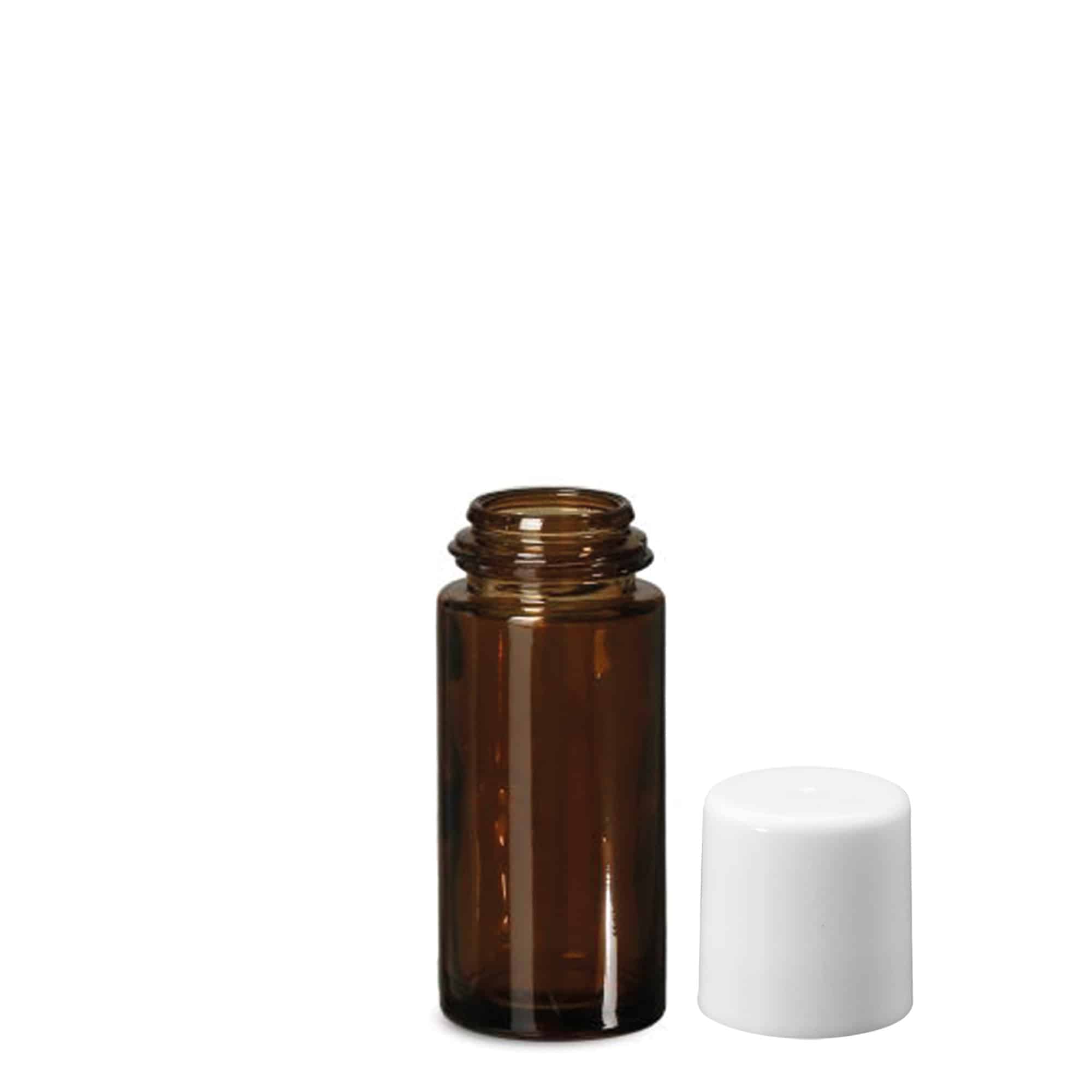 50 ml μπουκάλι roll-on, γυαλί, καφέ, στόμιο: βιδωτό καπάκι
