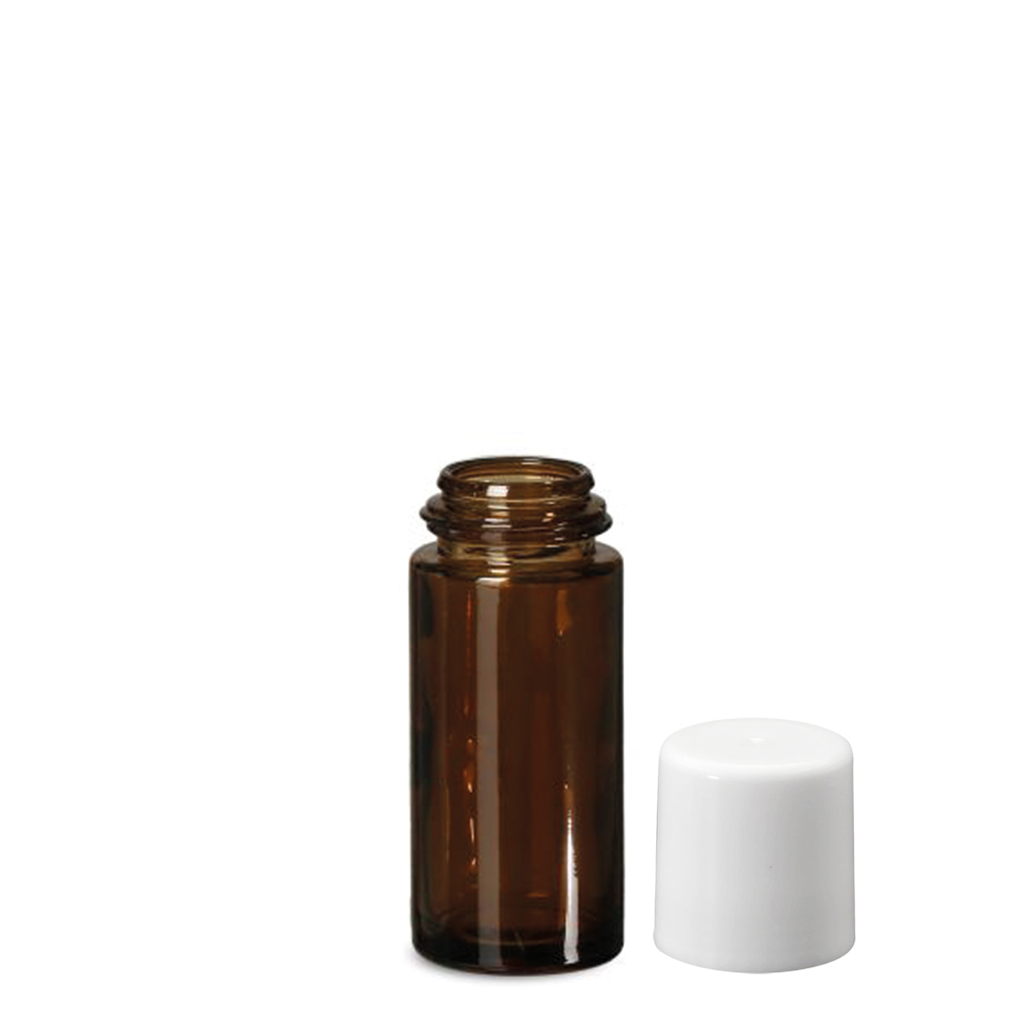 50 ml φιαλίδιο Roll-On, γυάλινο, καφέ, στόμιο: βιδωτό καπάκι