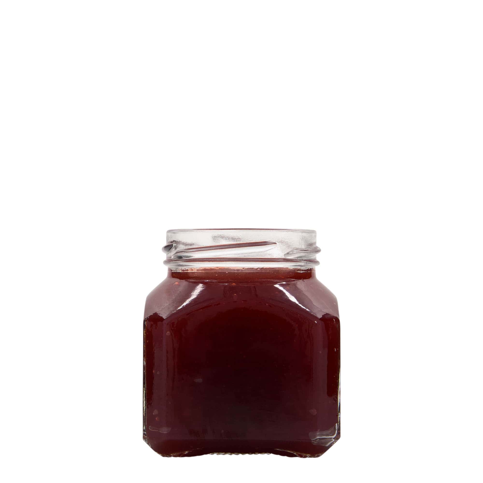 212 ml τετράγωνο γυάλινο βάζο 'Μιλάνο', στόμιο: Twist-Off (TO 58)