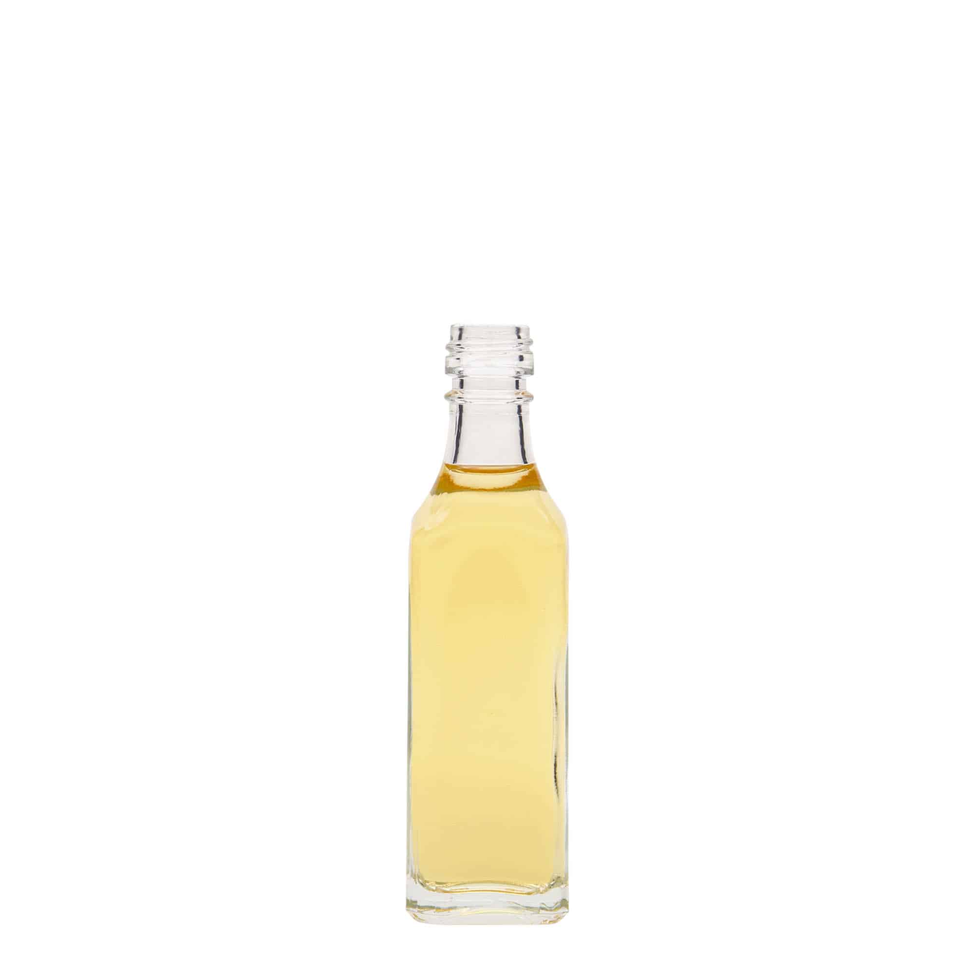 50 ml γυάλινο μπουκάλι 'Siena', τετράγωνο, στόμιο: PP 18
